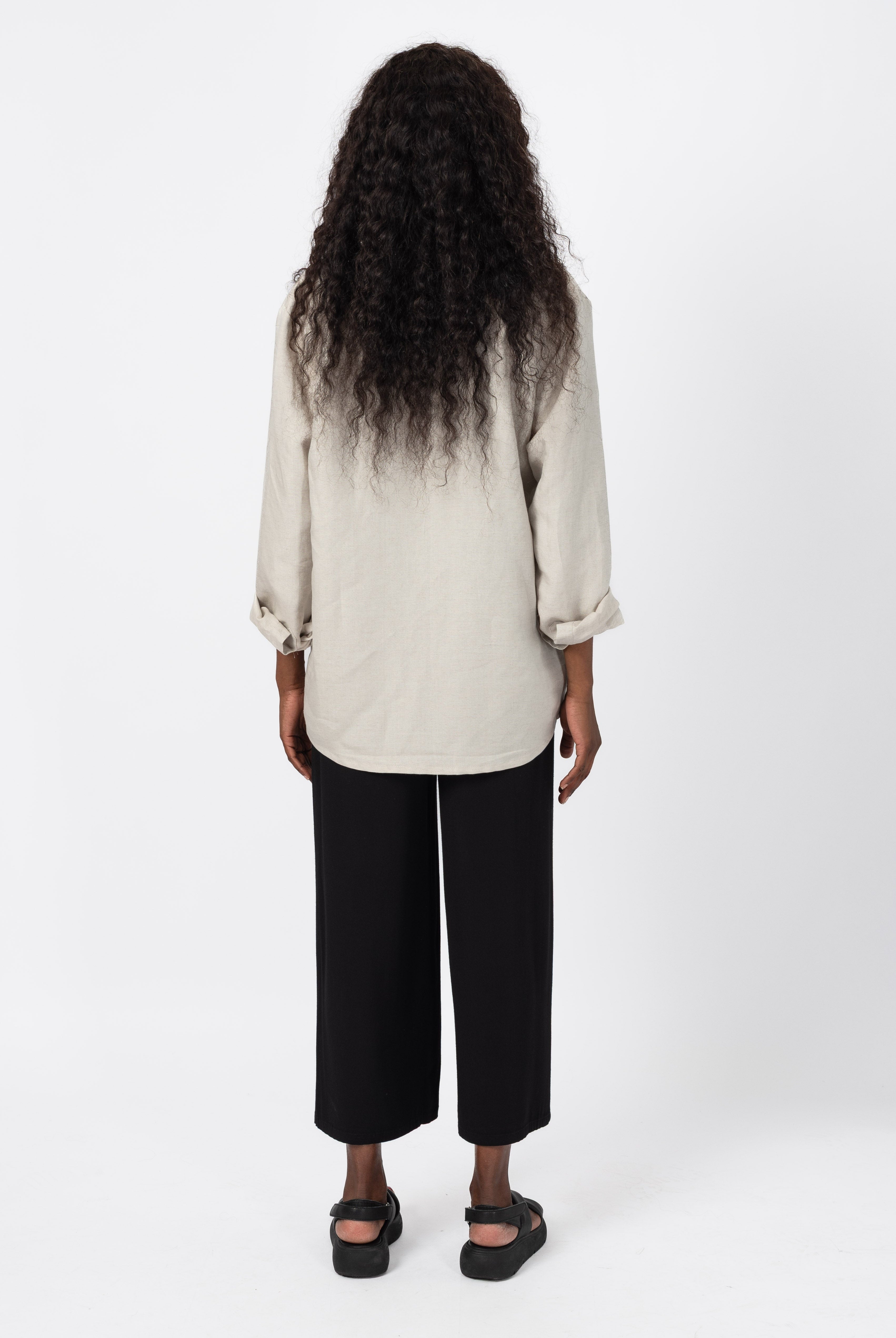 NNIstudio - SLEEK Hemd 2.0 Unisex Leinen - Birch White - XS/S -