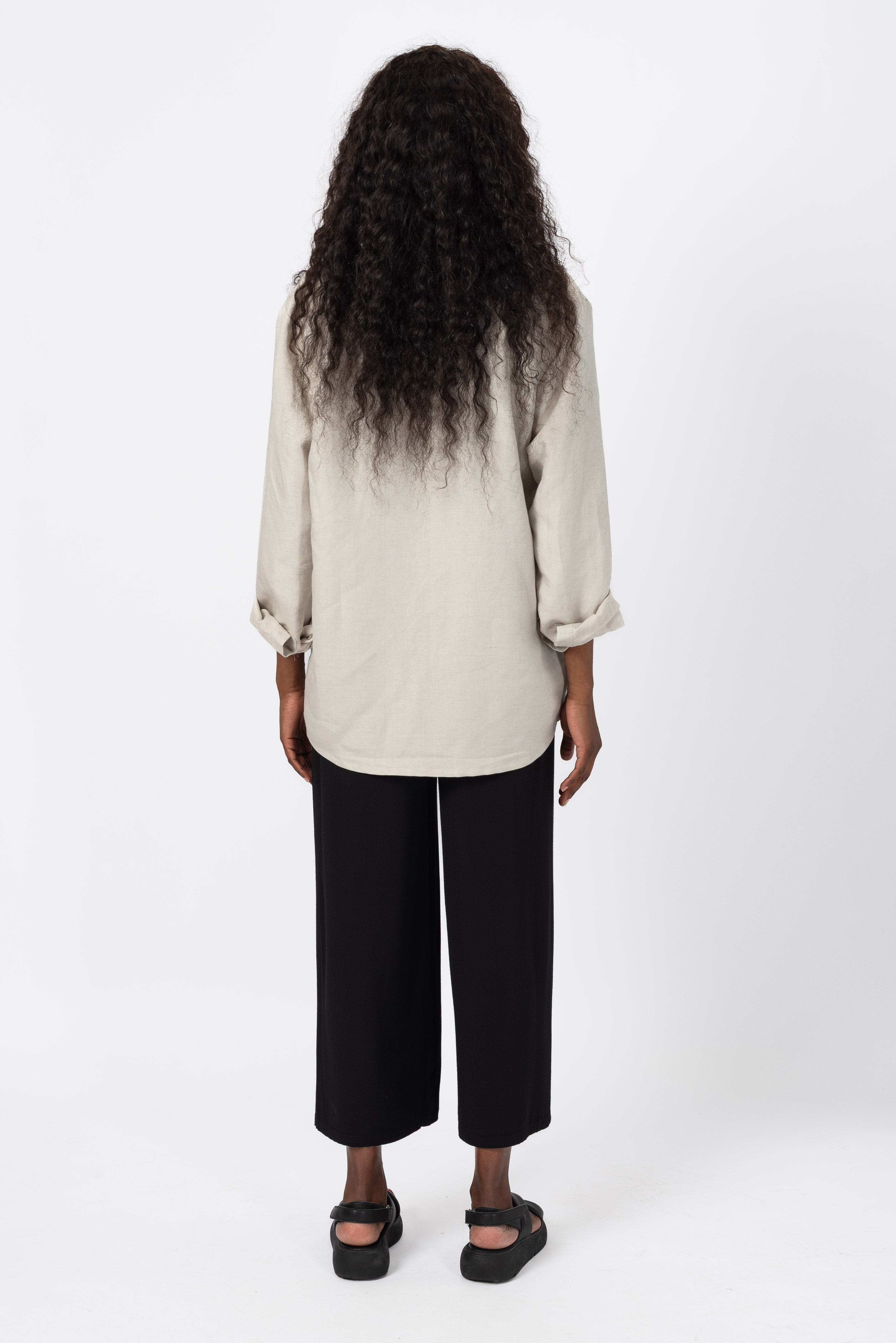 NNIstudio - SLEEK Hemd 2.0 Unisex Leinen - Birch White - XS/S -