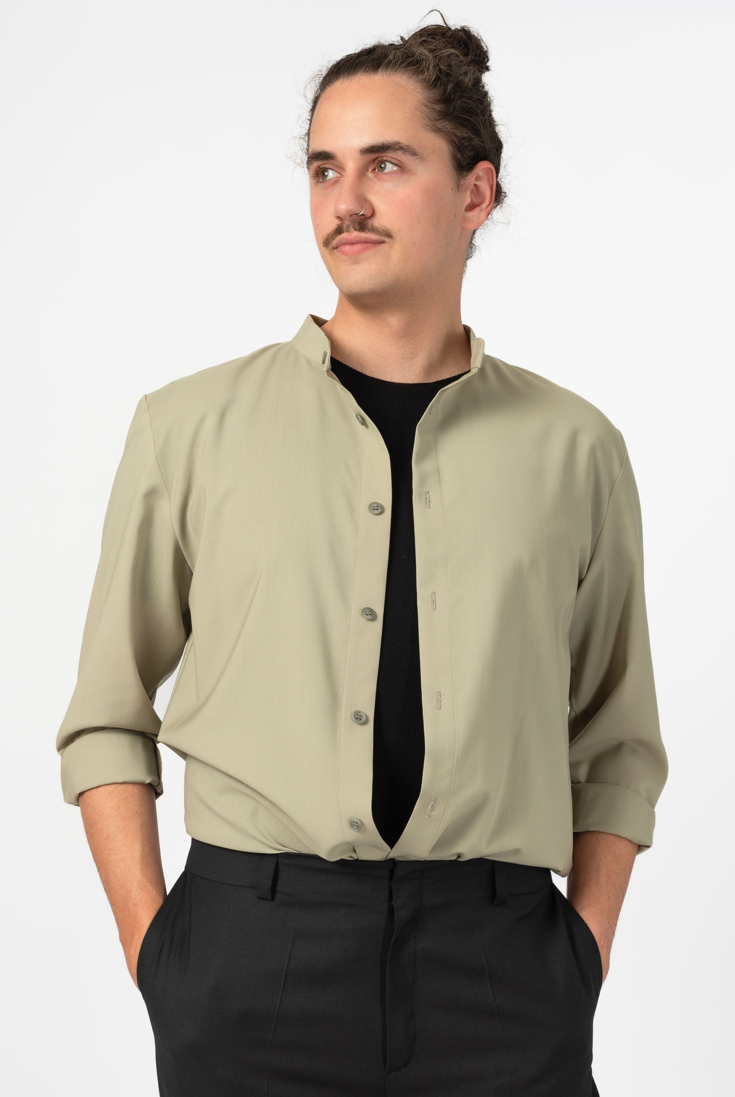 NNIstudio - SLEEK Hemd 2.0 Unisex - Phantom Black - S -