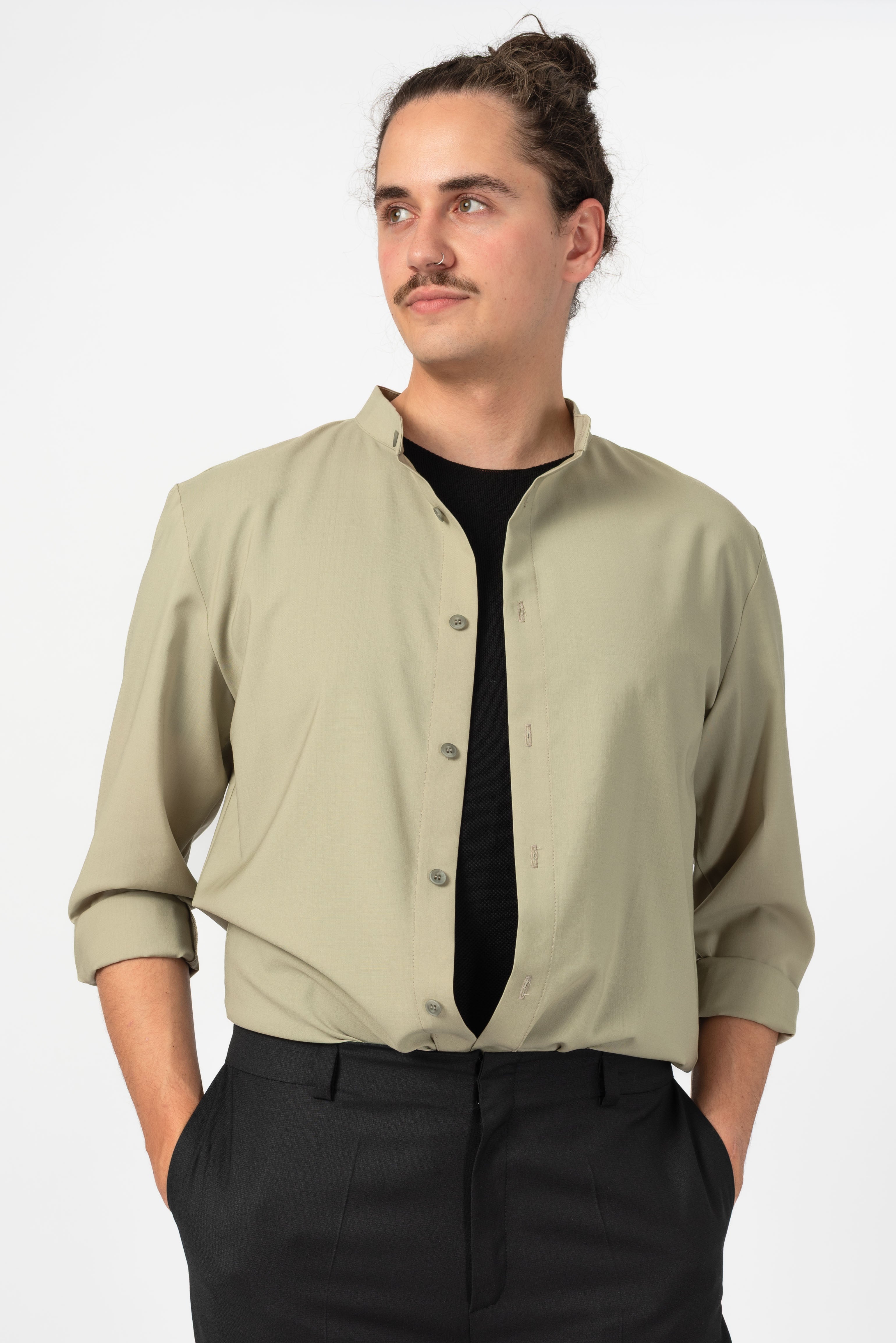 NNIstudio - SLEEK Hemd 2.0 Unisex - Phantom Black - S -