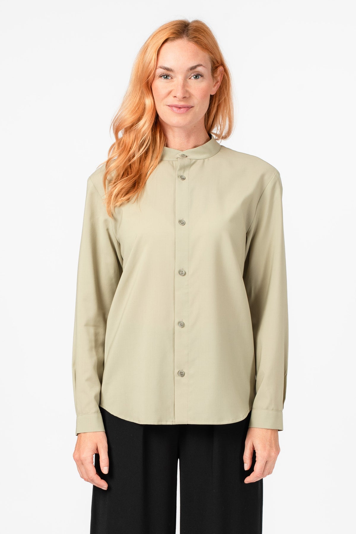 NNIstudio - SLEEK Hemd 2.0 Wool - Slate Green - XS -