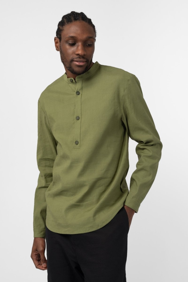 NNIstudio - SLEEK Hemd - Olive - XS -