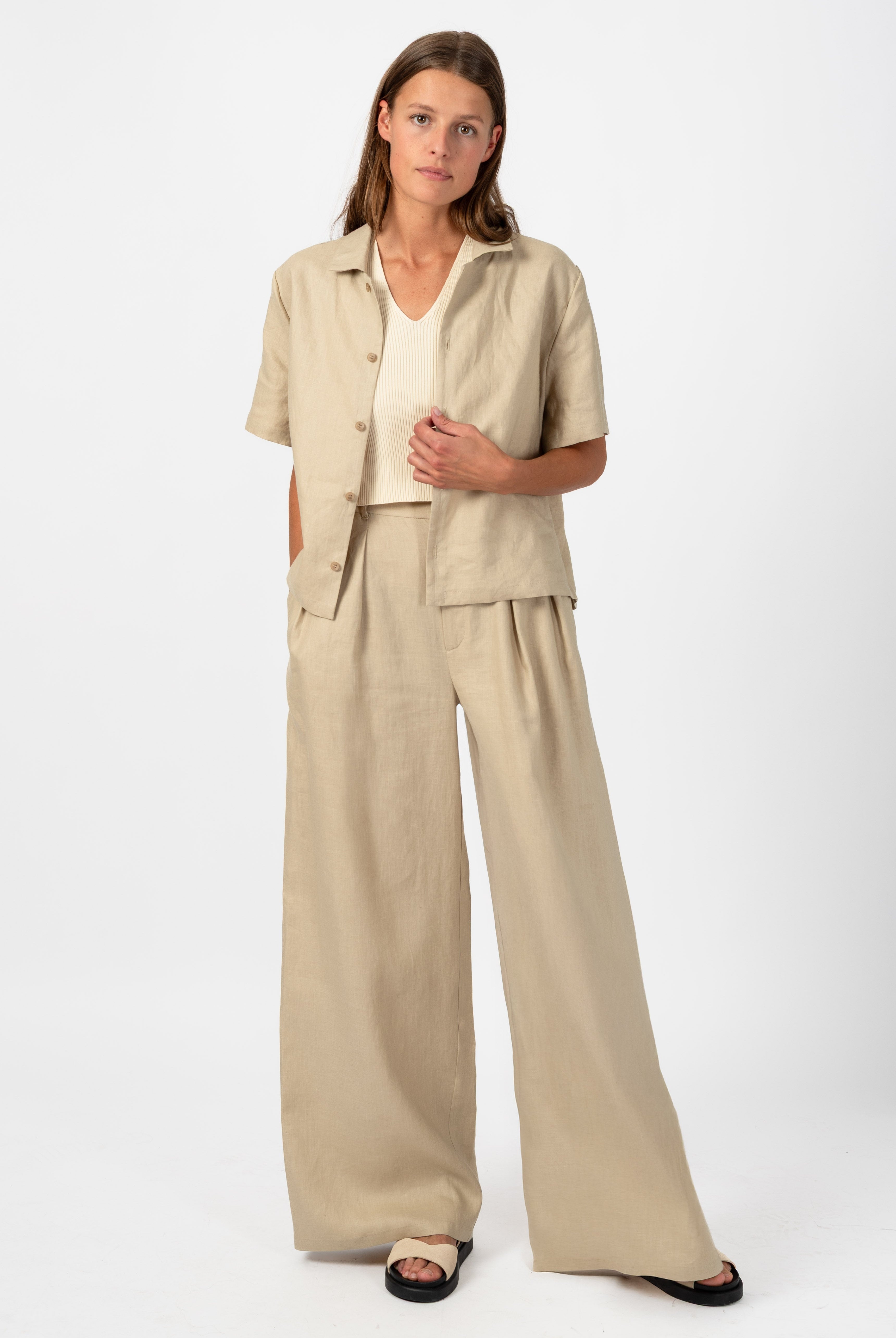 NNIstudio - SPAZIO Hose Leinen - India Blue - XS -