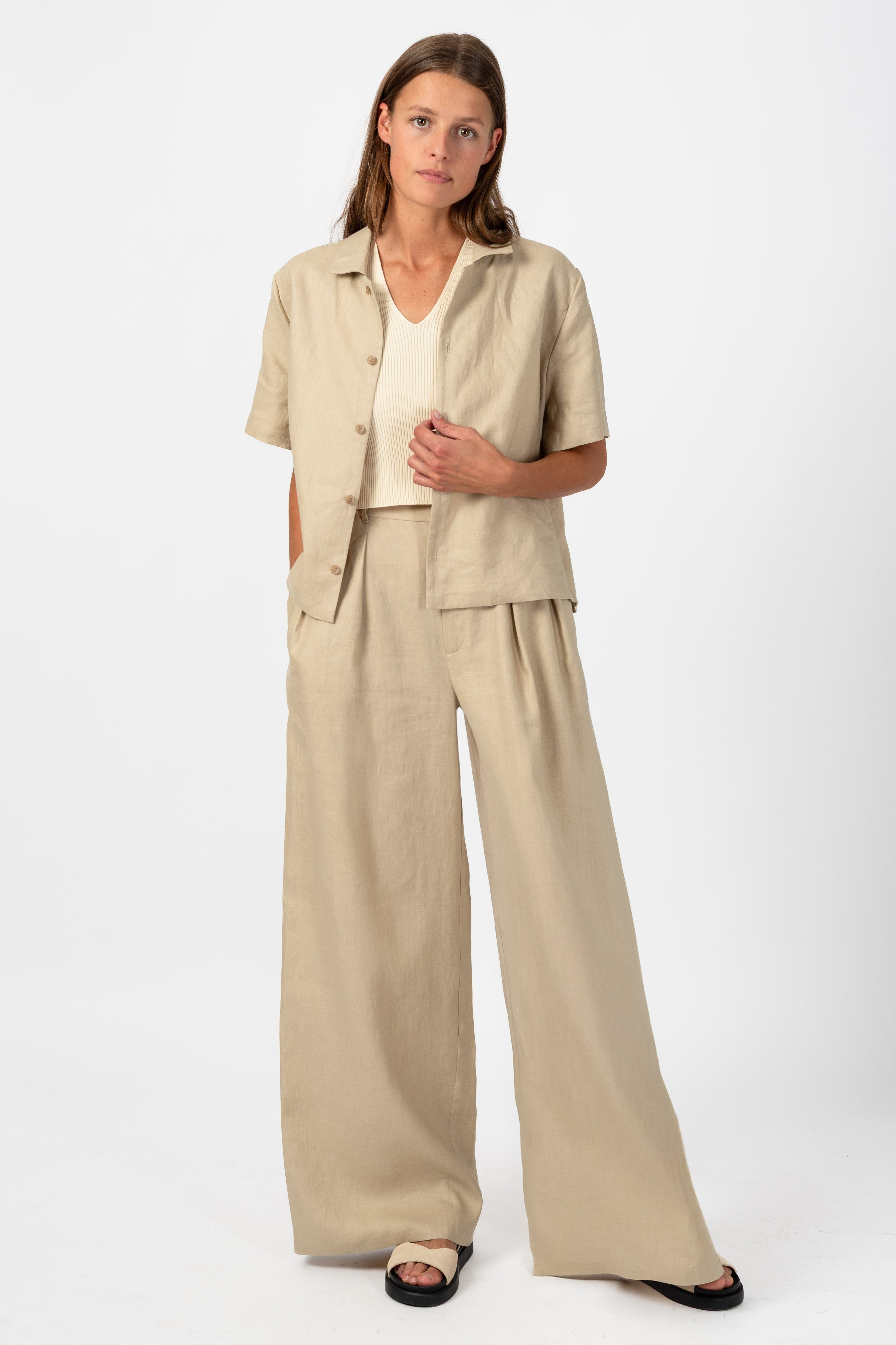 NNIstudio - SPAZIO Hose Leinen - India Blue - XS -