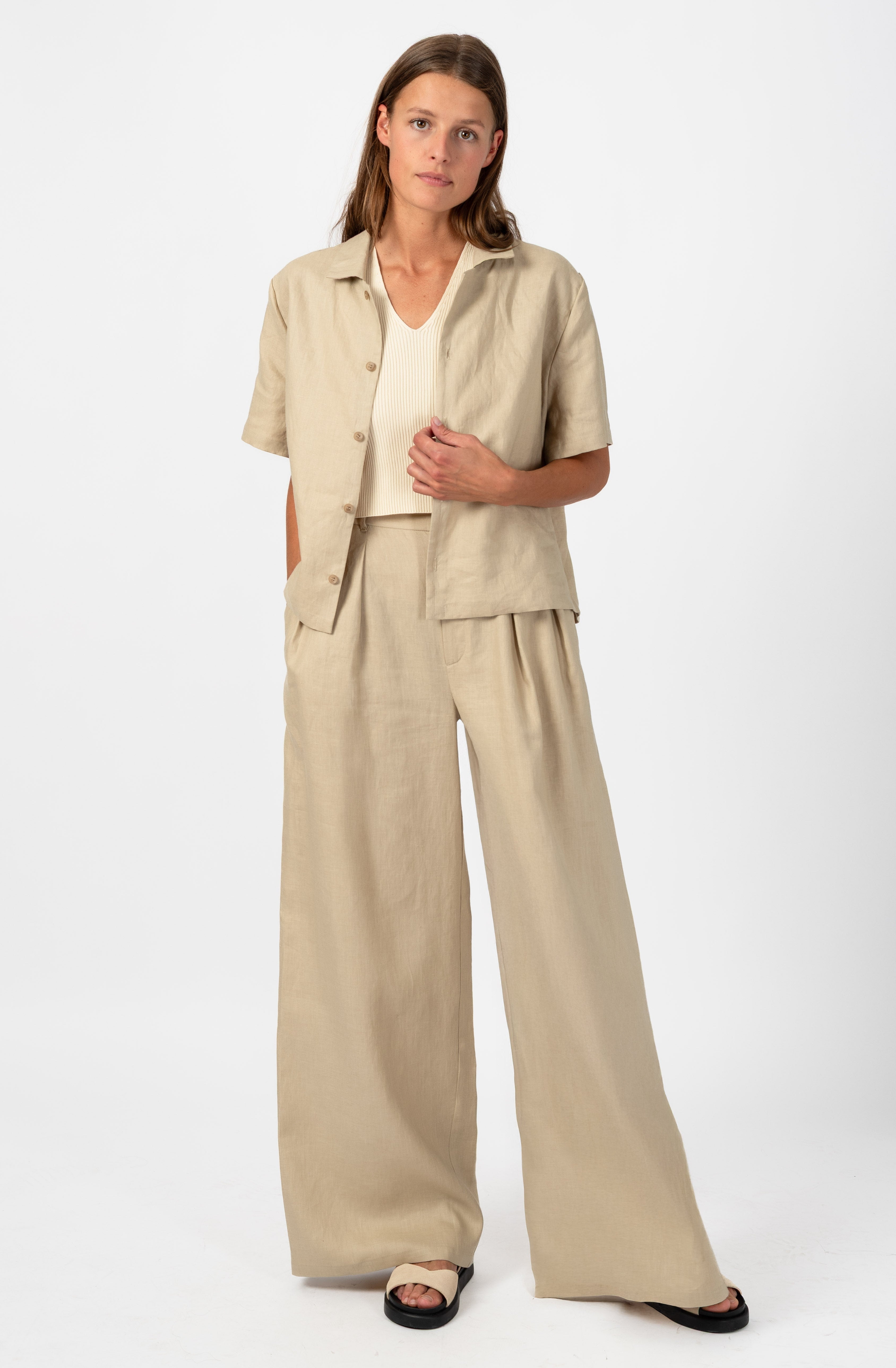 NNIstudio - SPAZIO Hose Leinen - India Blue - XS -