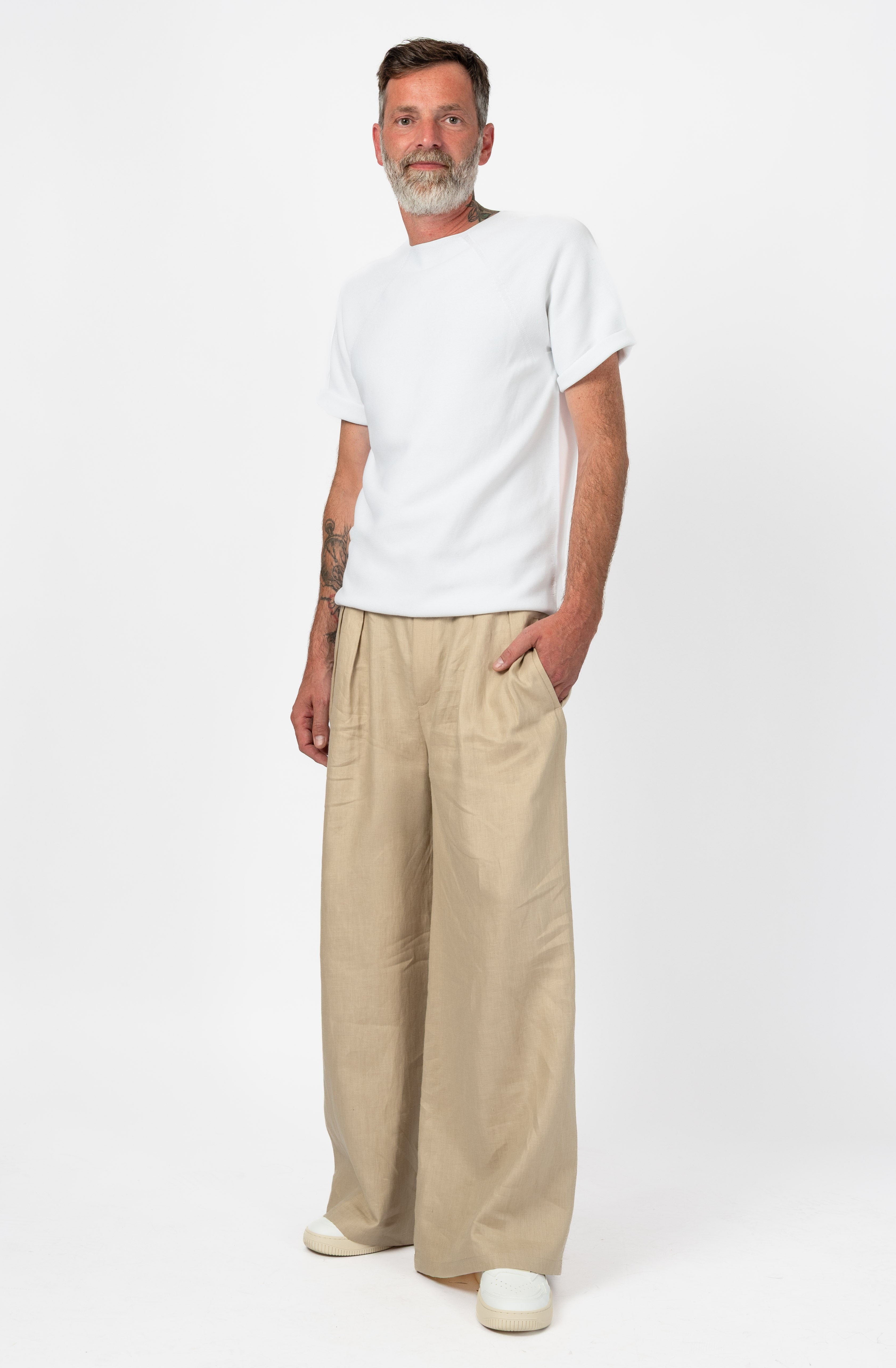 NNIstudio - SPAZIO Hose Leinen - India Blue - XS -