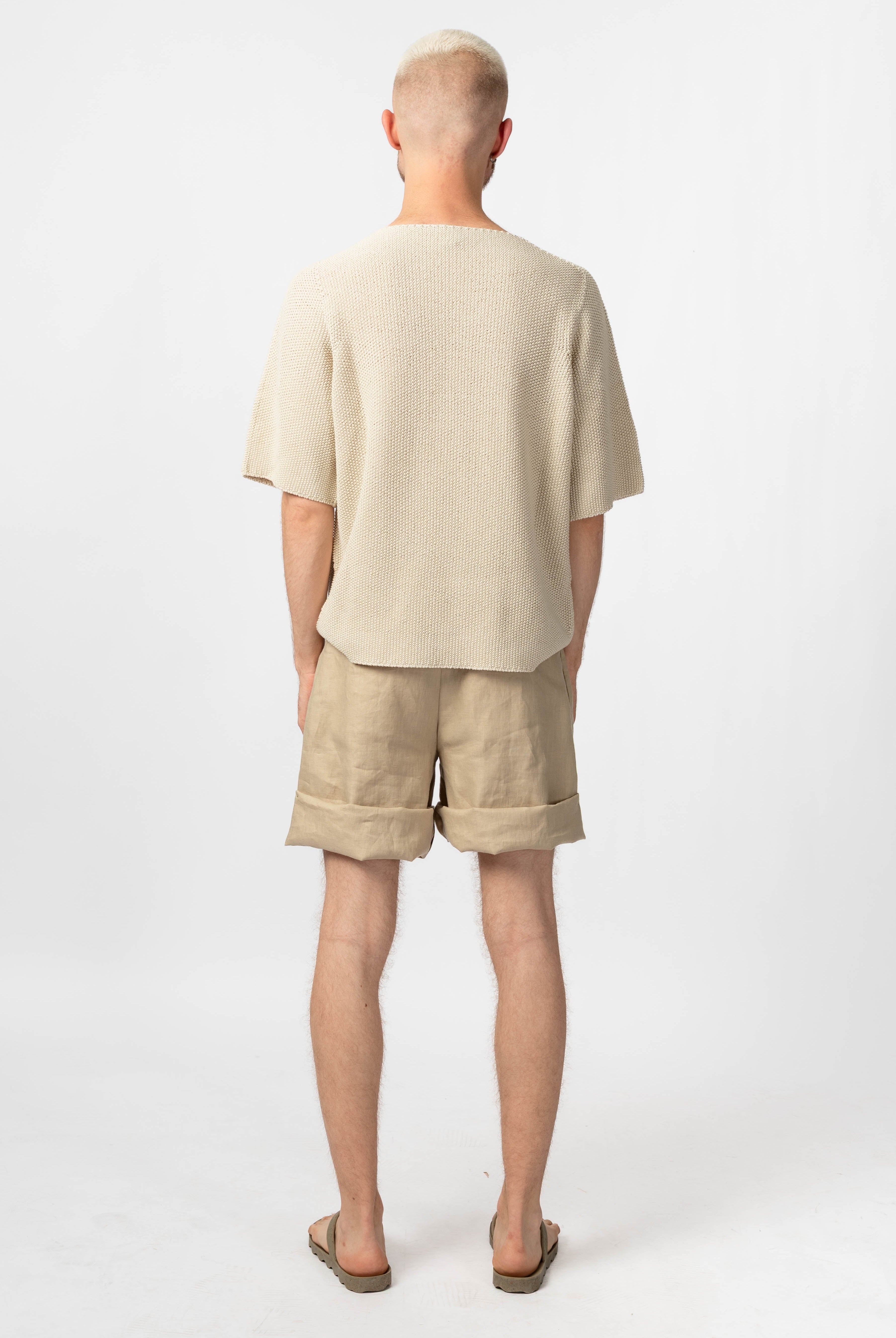 NNIstudio - SPAZIO Leinen - Shorts Unisex - Sand - XS -