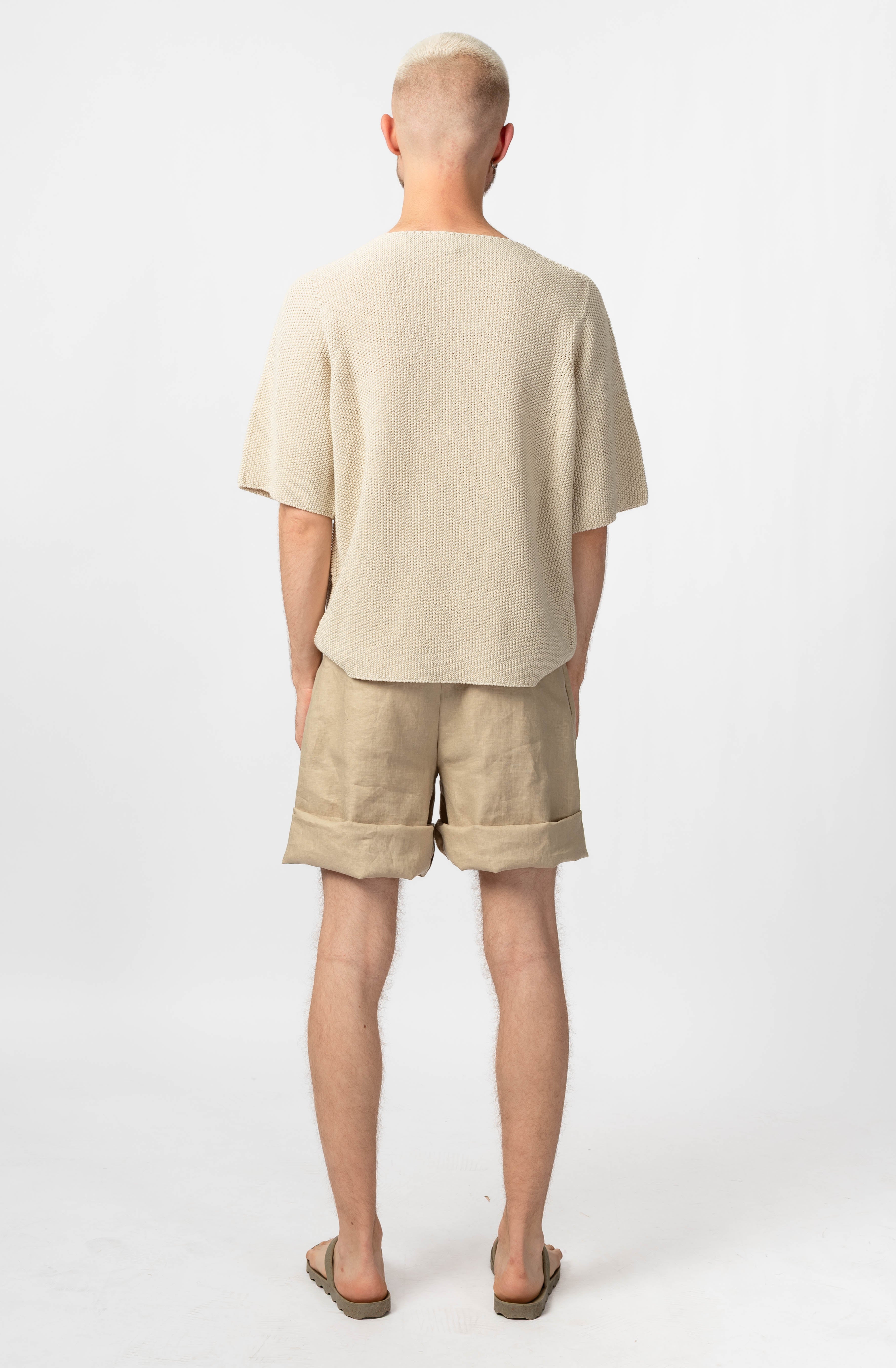 NNIstudio - SPAZIO Leinen - Shorts Unisex - Sand - XS -