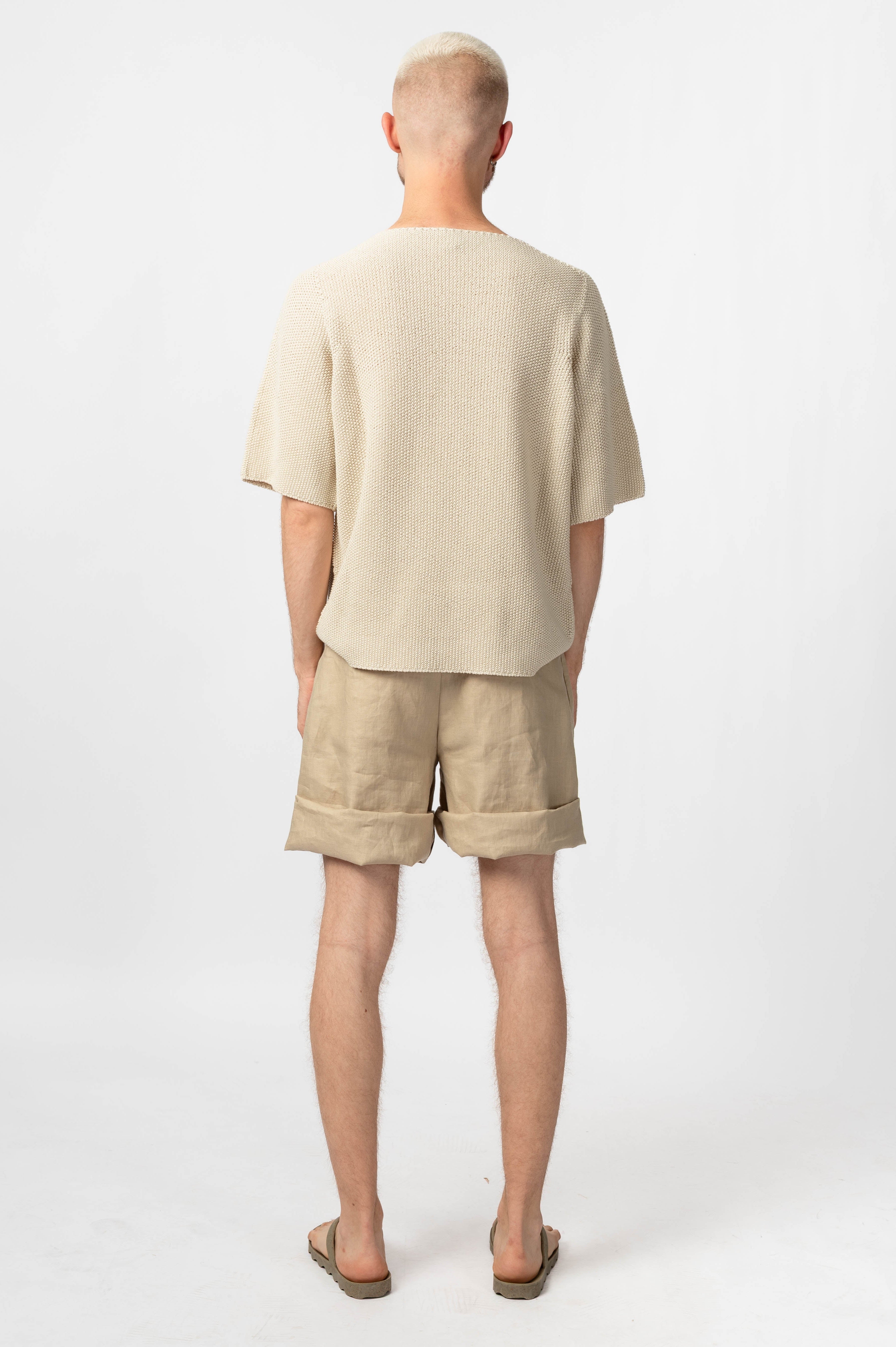 NNIstudio - SPAZIO Leinen - Shorts Unisex - Sand - XS -