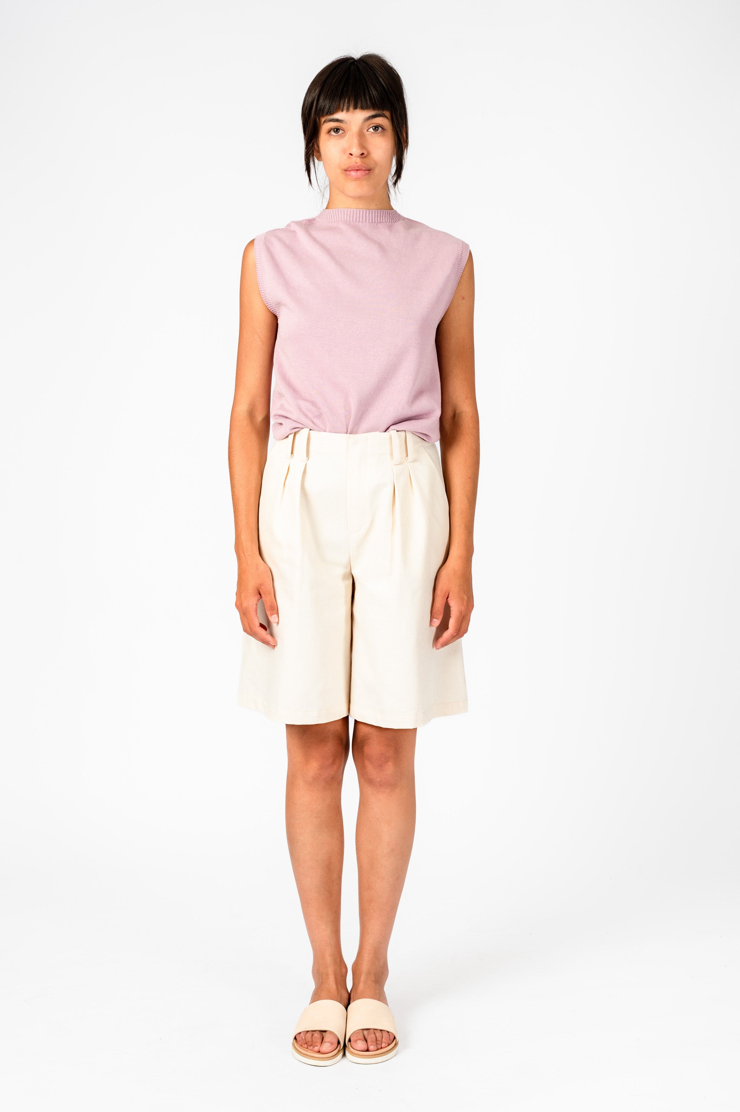 NNIstudio - SQUARE Strick-Pullunder Linen - Dusty Pink - XS -
