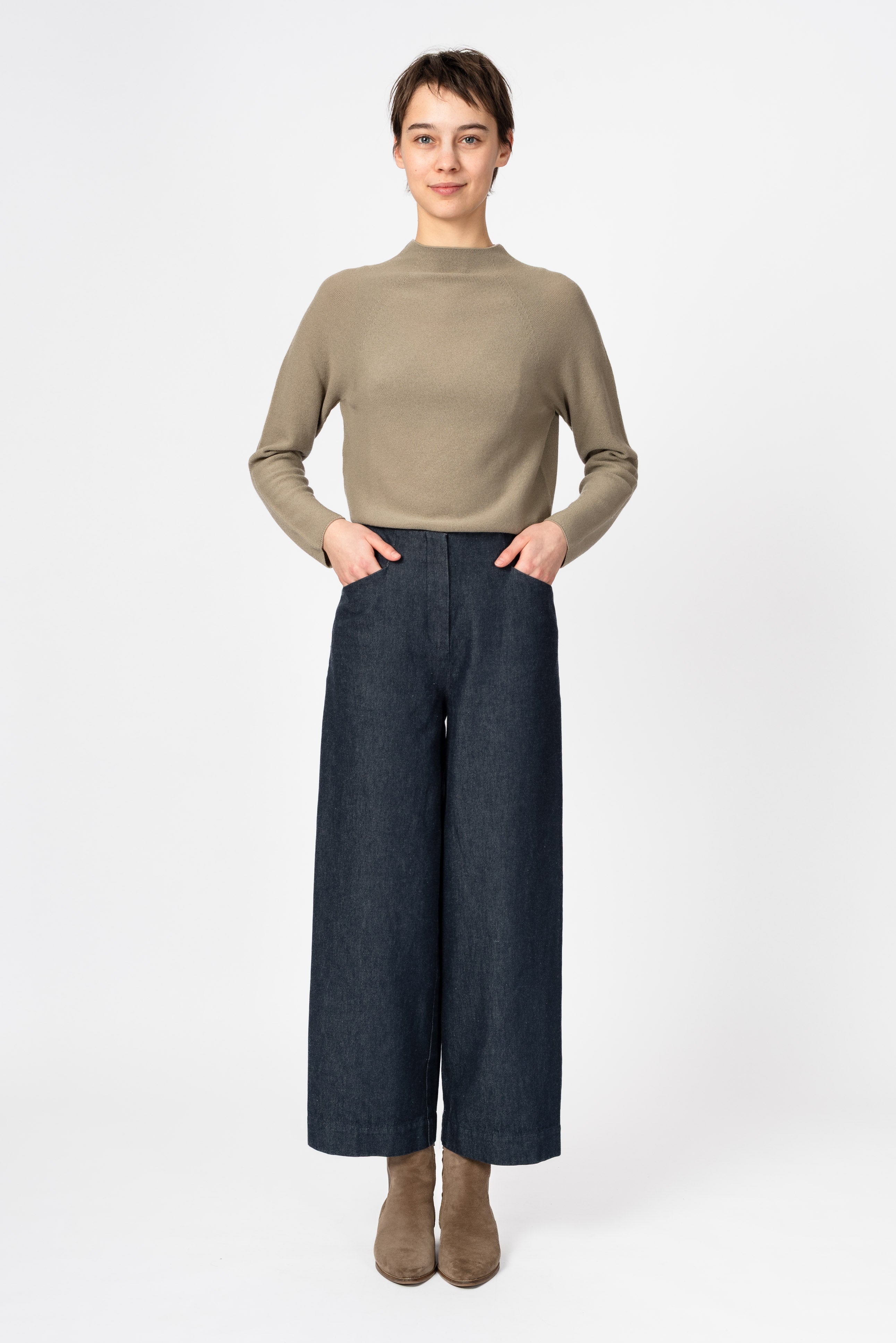 NNIstudio - STRAIGHT Hose Denim - Dark Navy - XS -