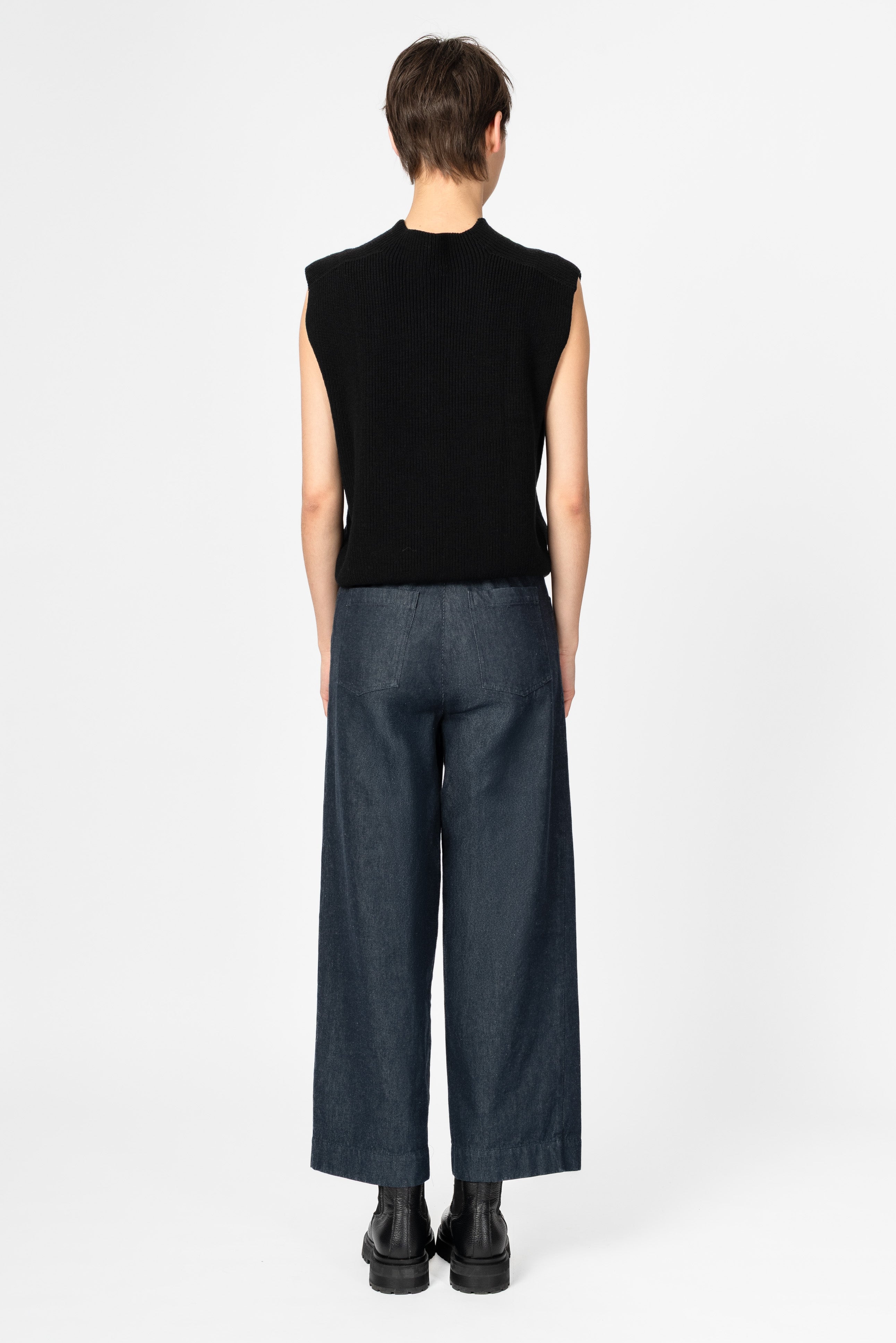 NNIstudio - STRAIGHT Hose Denim - Dark Navy - XS -
