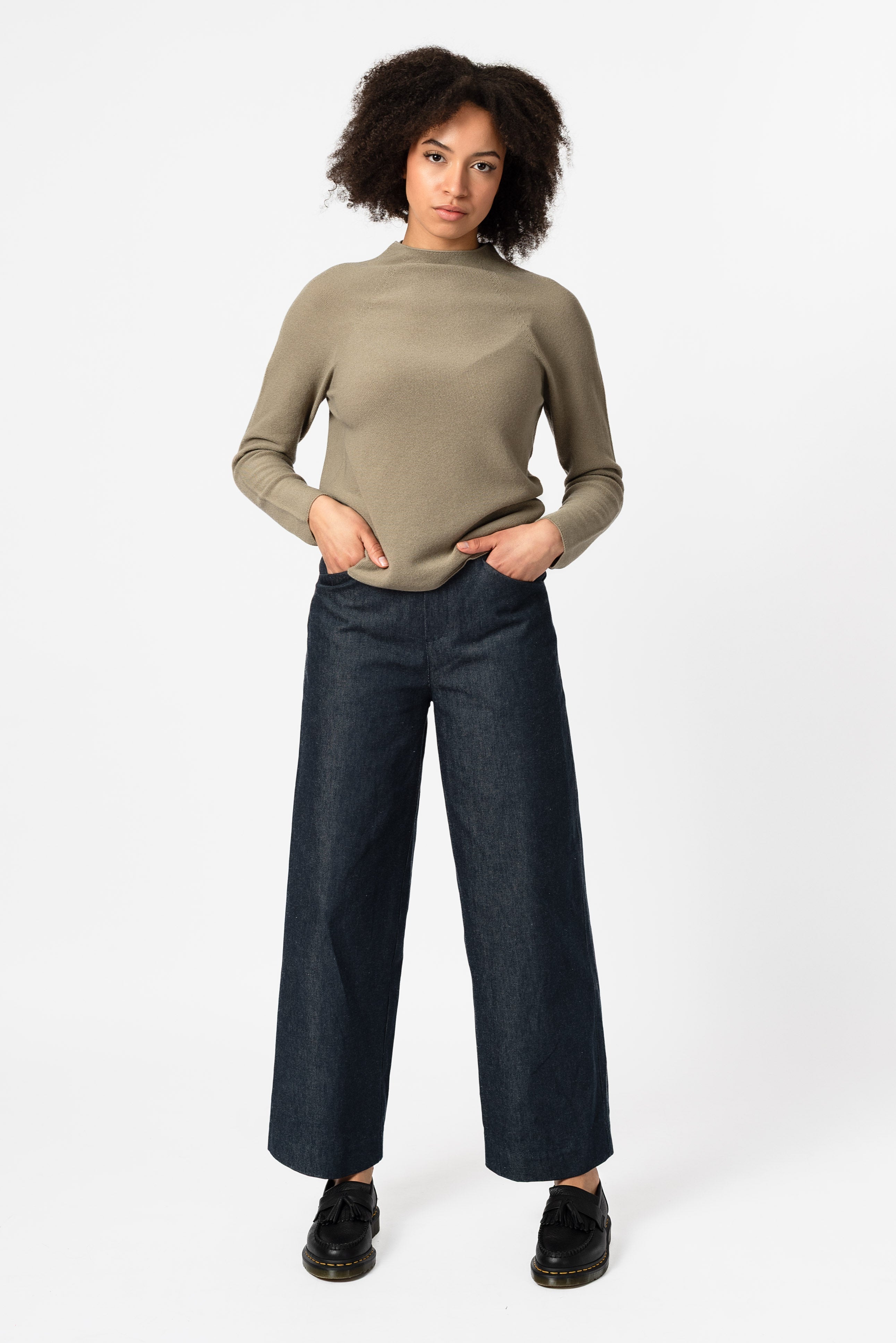 NNIstudio - STRAIGHT Hose Denim - Dark Navy - XS -