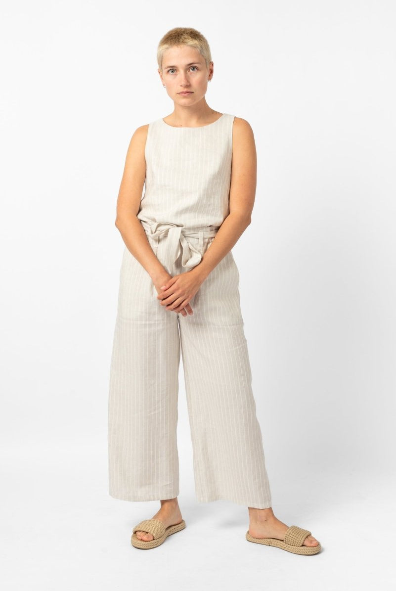 NNIstudio - STRAIGHT LEINEN Top - Undyed - XS/S -