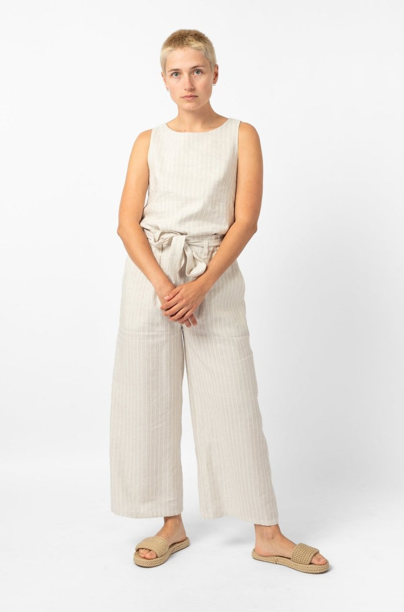 NNIstudio - STRAIGHT LEINEN Top - Undyed - XS/S -