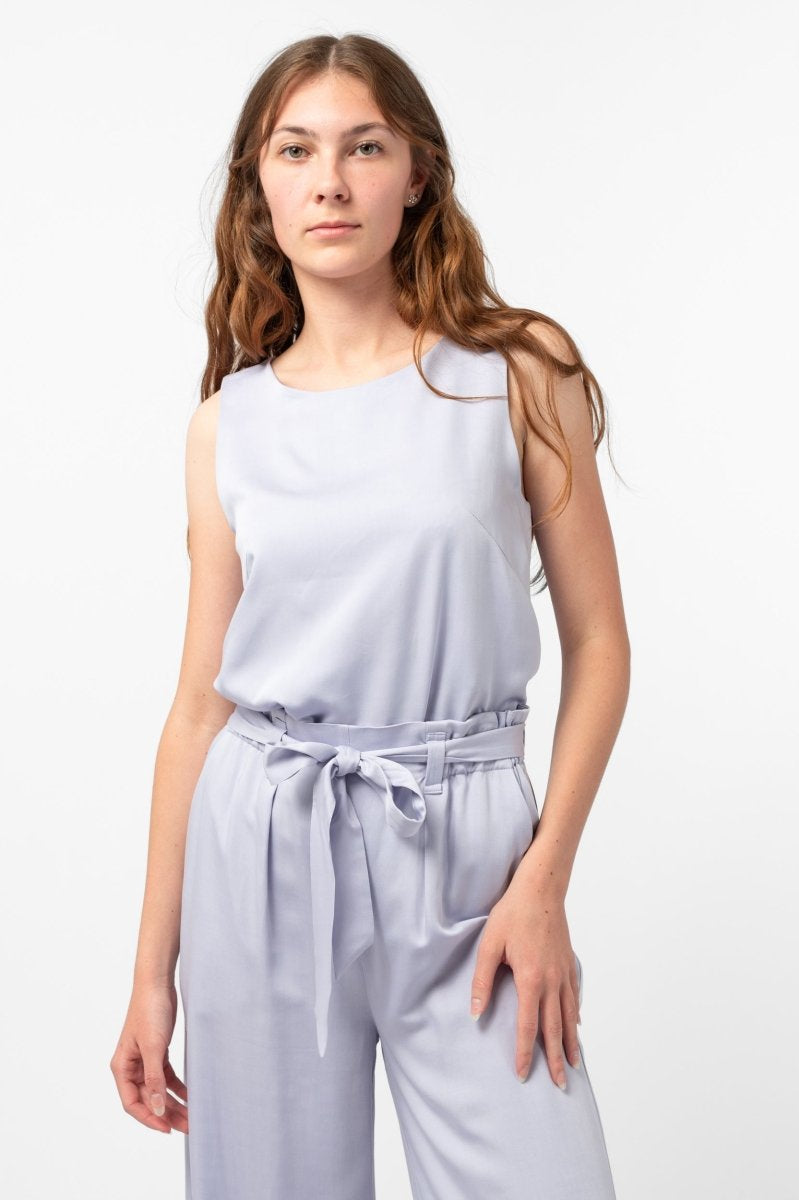 NNIstudio - STRAIGHT SATIN Top - Flieder - XS/S -