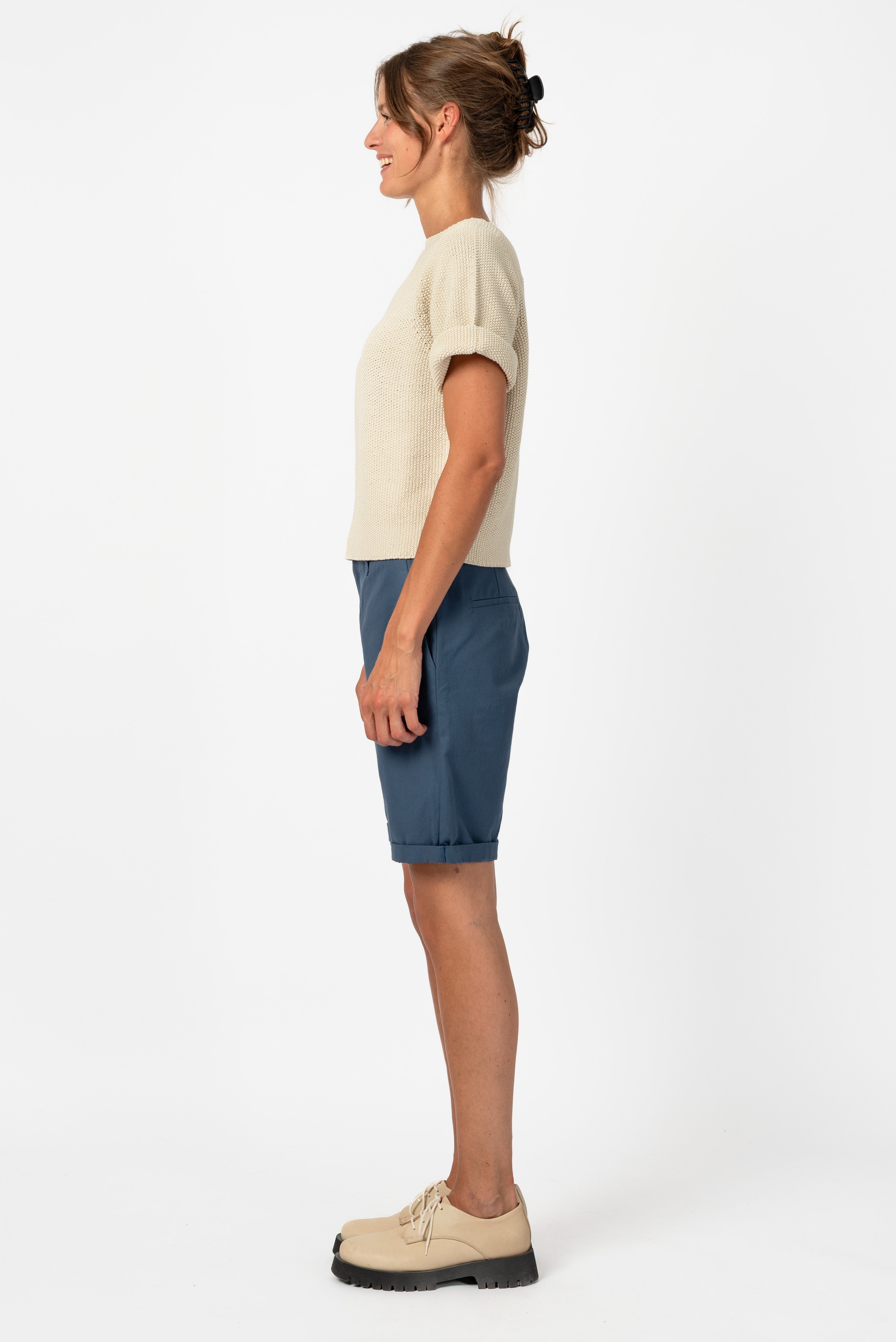 NNIstudio - STRAIGHT Shorts Cotton - Striped - XS -