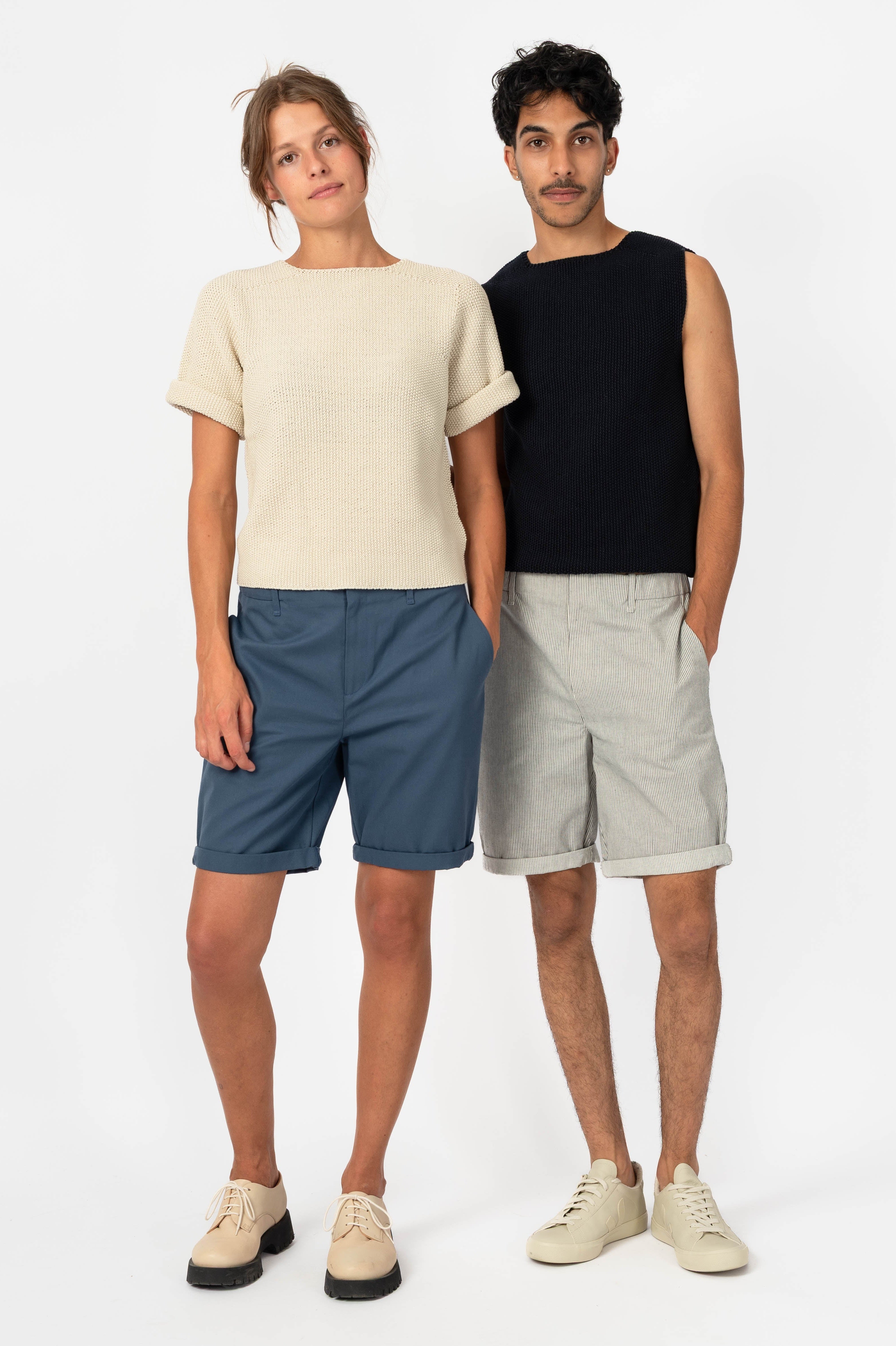 NNIstudio - STRAIGHT Shorts Cotton - Striped - XS -