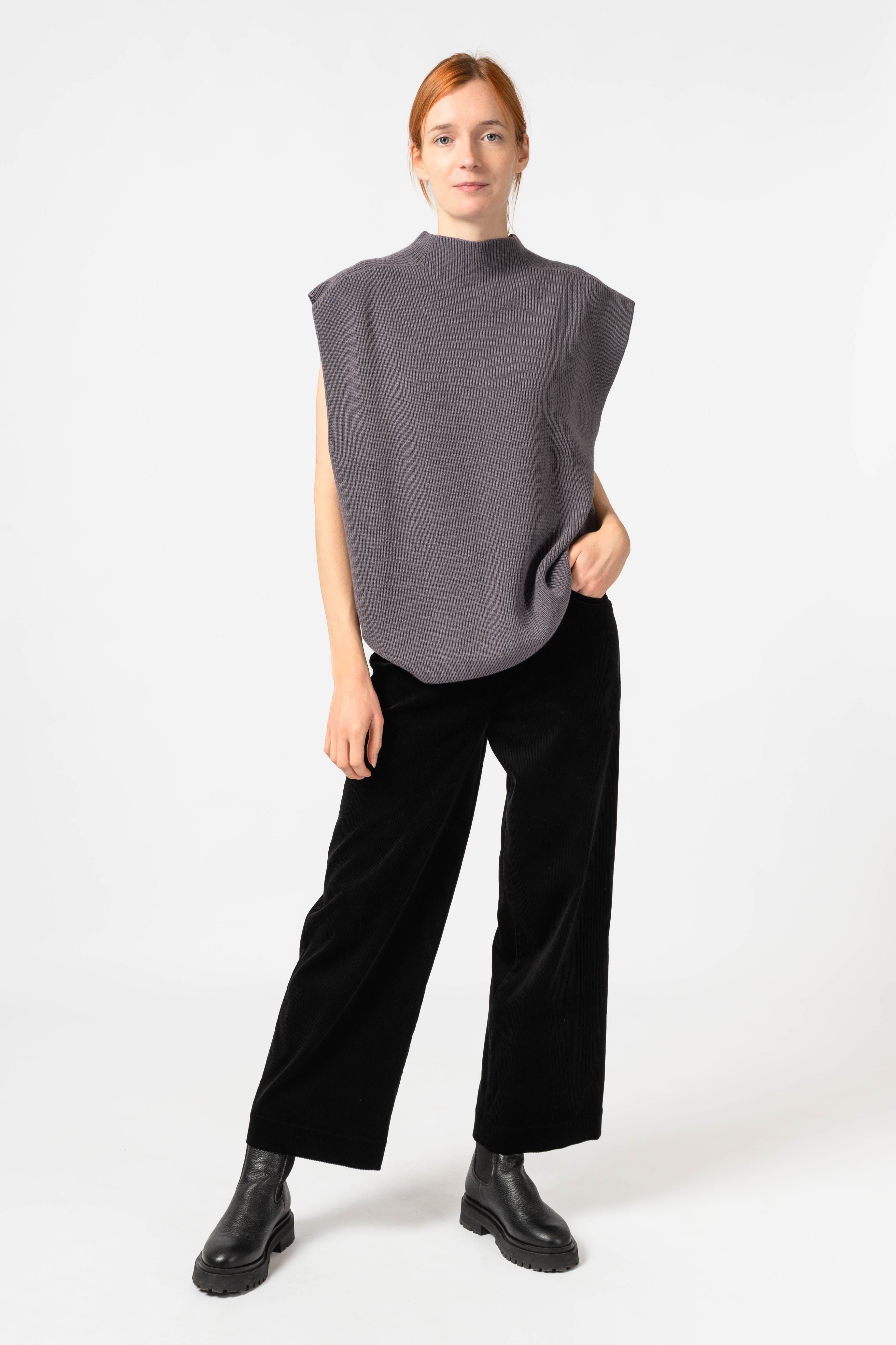 NNIstudio - TURTLENECK Strick - Pullunder - Ash Purple - XS -