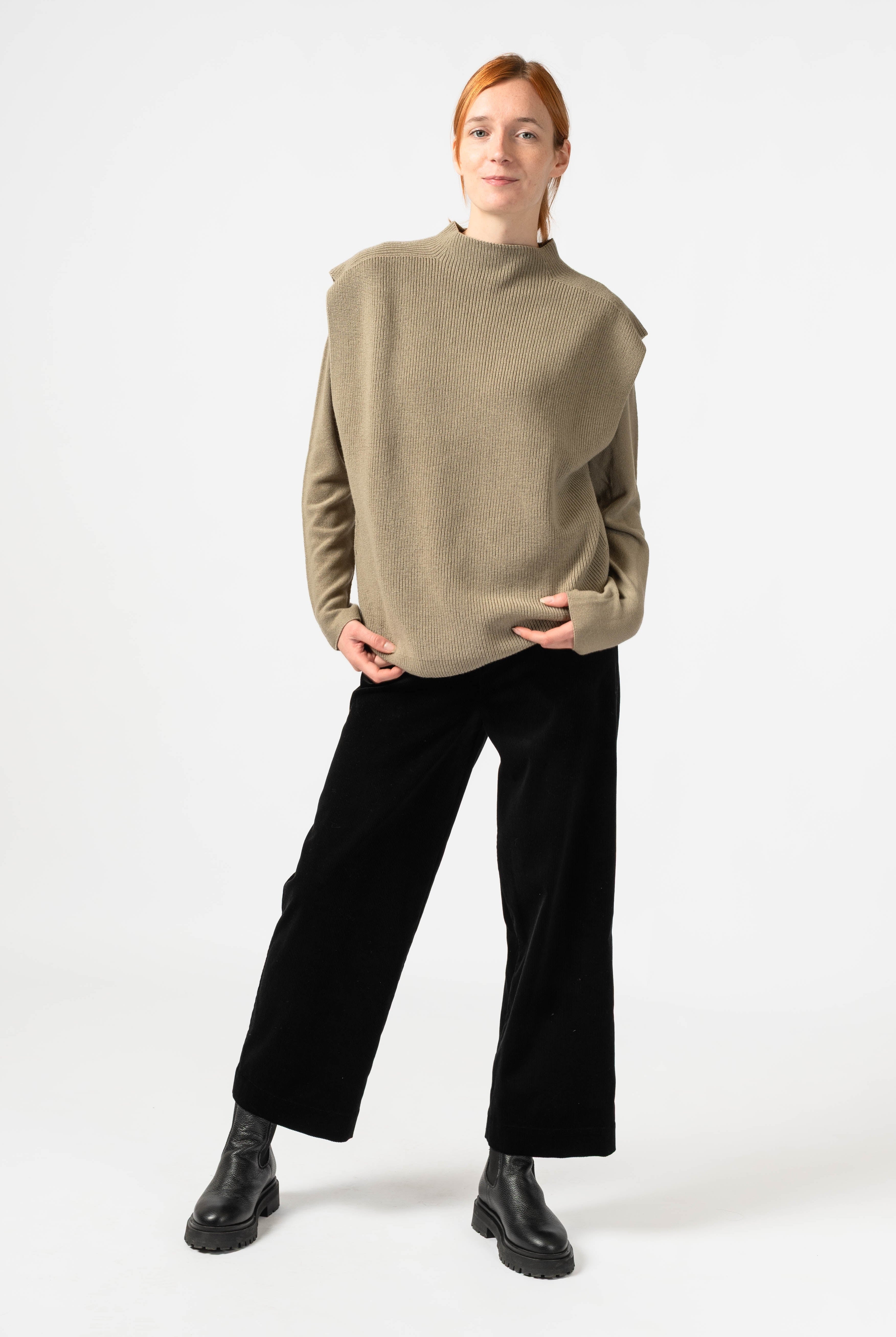 NNIstudio - TURTLENECK Strick - Pullunder - Chinchilla Sand - XS -