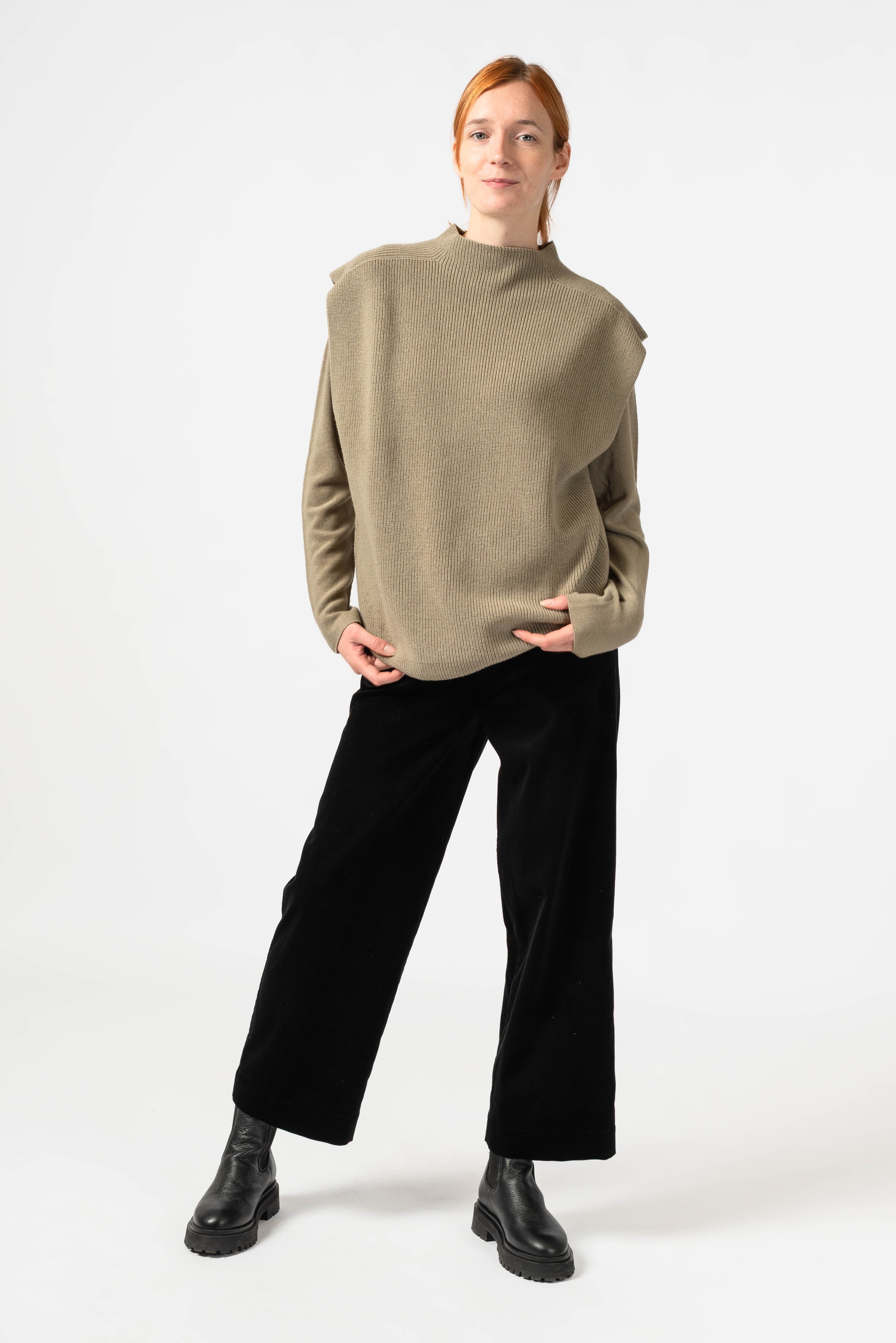 NNIstudio - TURTLENECK Strick - Pullunder - Chinchilla Sand - XS -