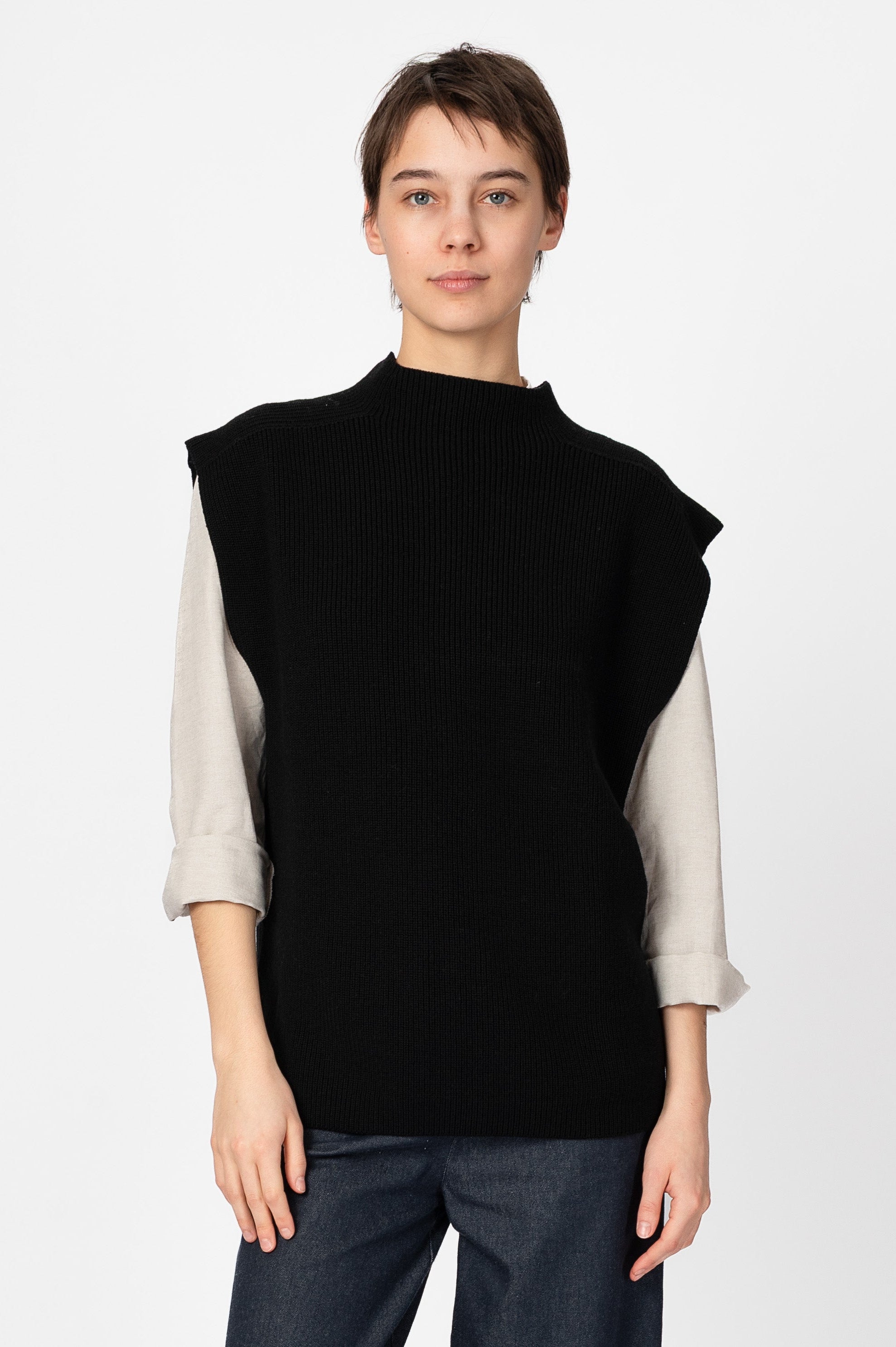 NNIstudio - TURTLENECK Strick - Pullunder - Purple Ash - XS -