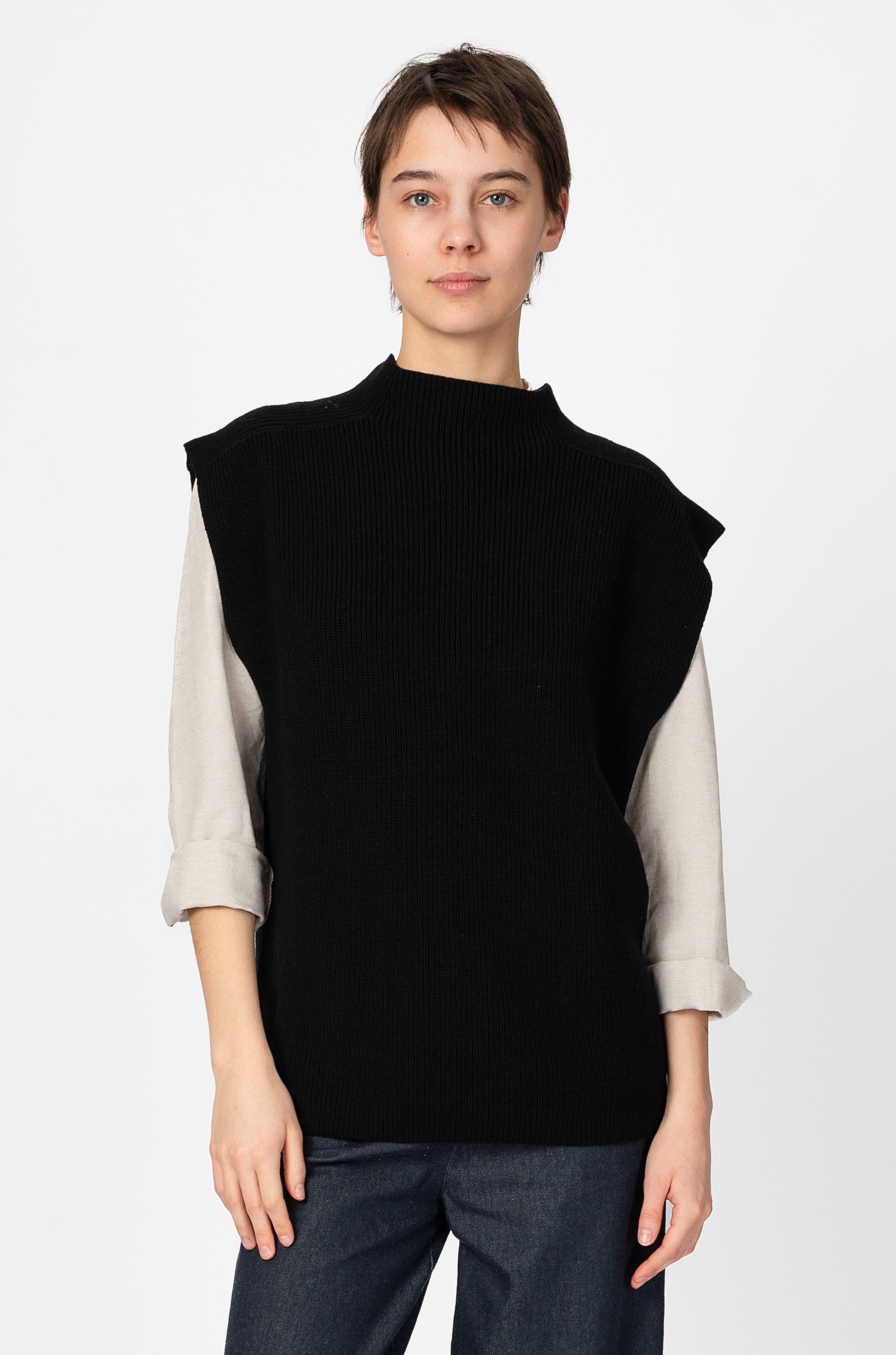 NNIstudio - TURTLENECK Strick - Pullunder - Purple Ash - XS -