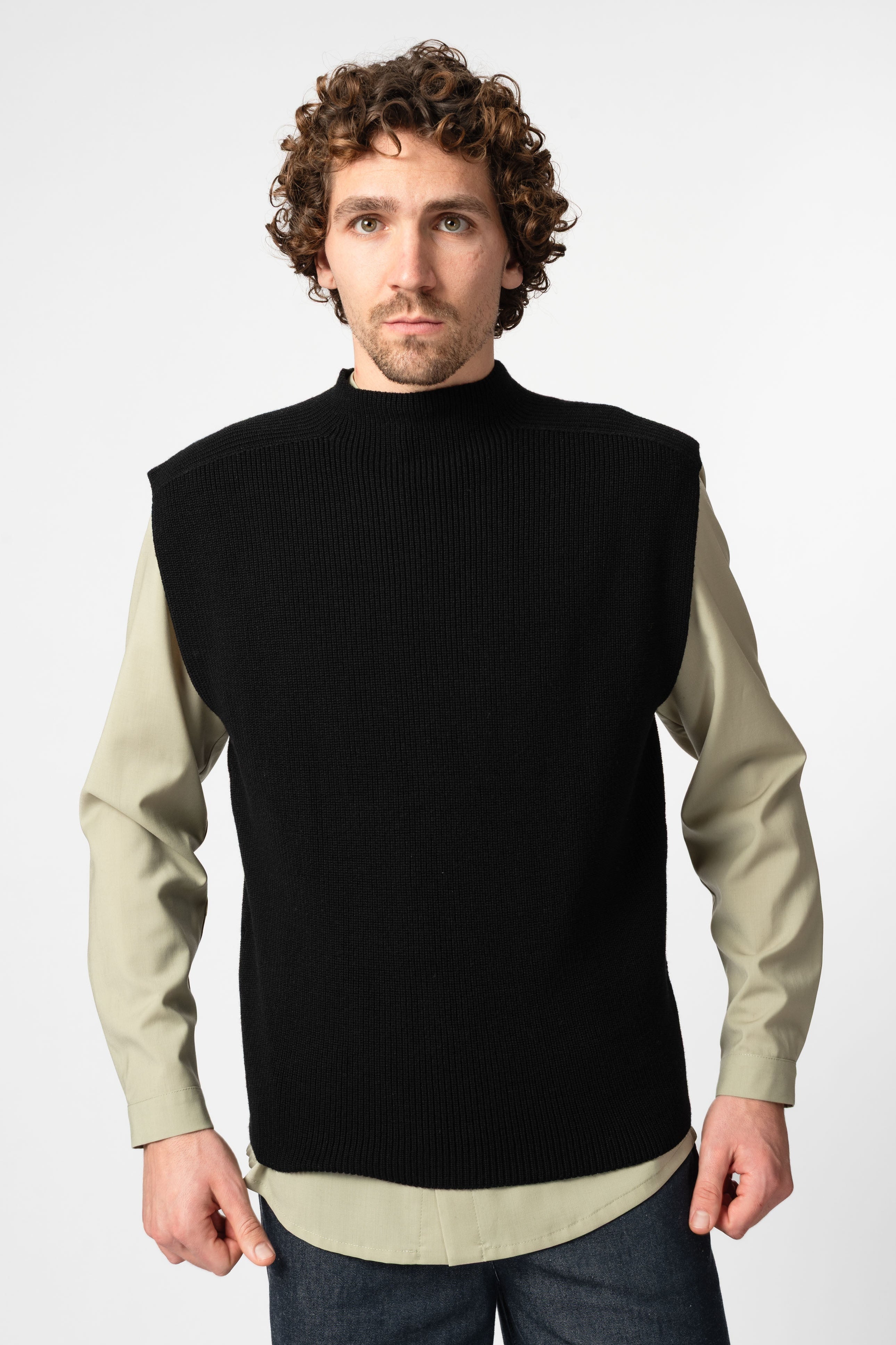 NNIstudio - TURTLENECK Strick - Pullunder - Red Mahogany - XS -