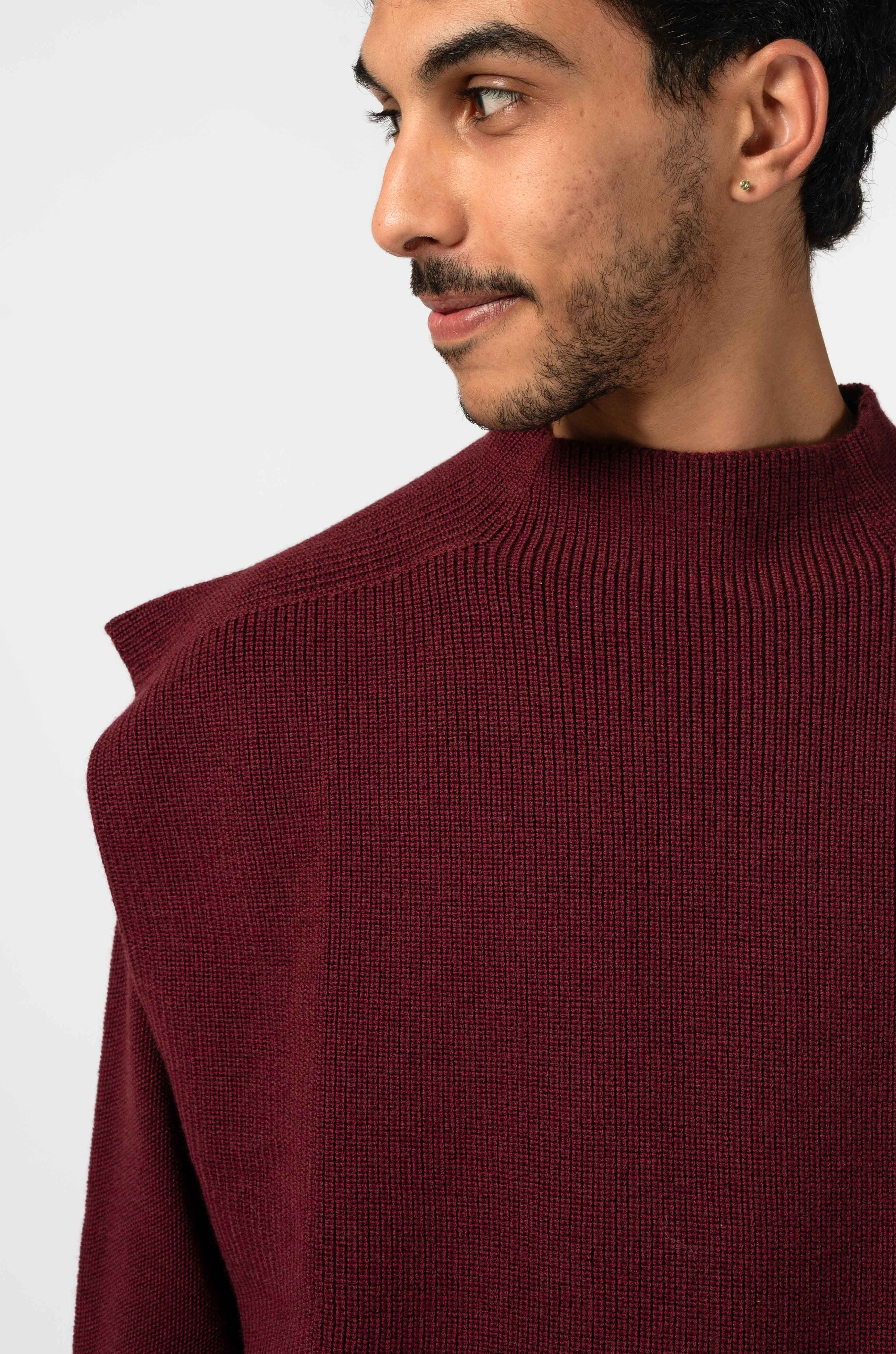 NNIstudio - TURTLENECK Strick - Pullunder - Red Mahogany - XS -