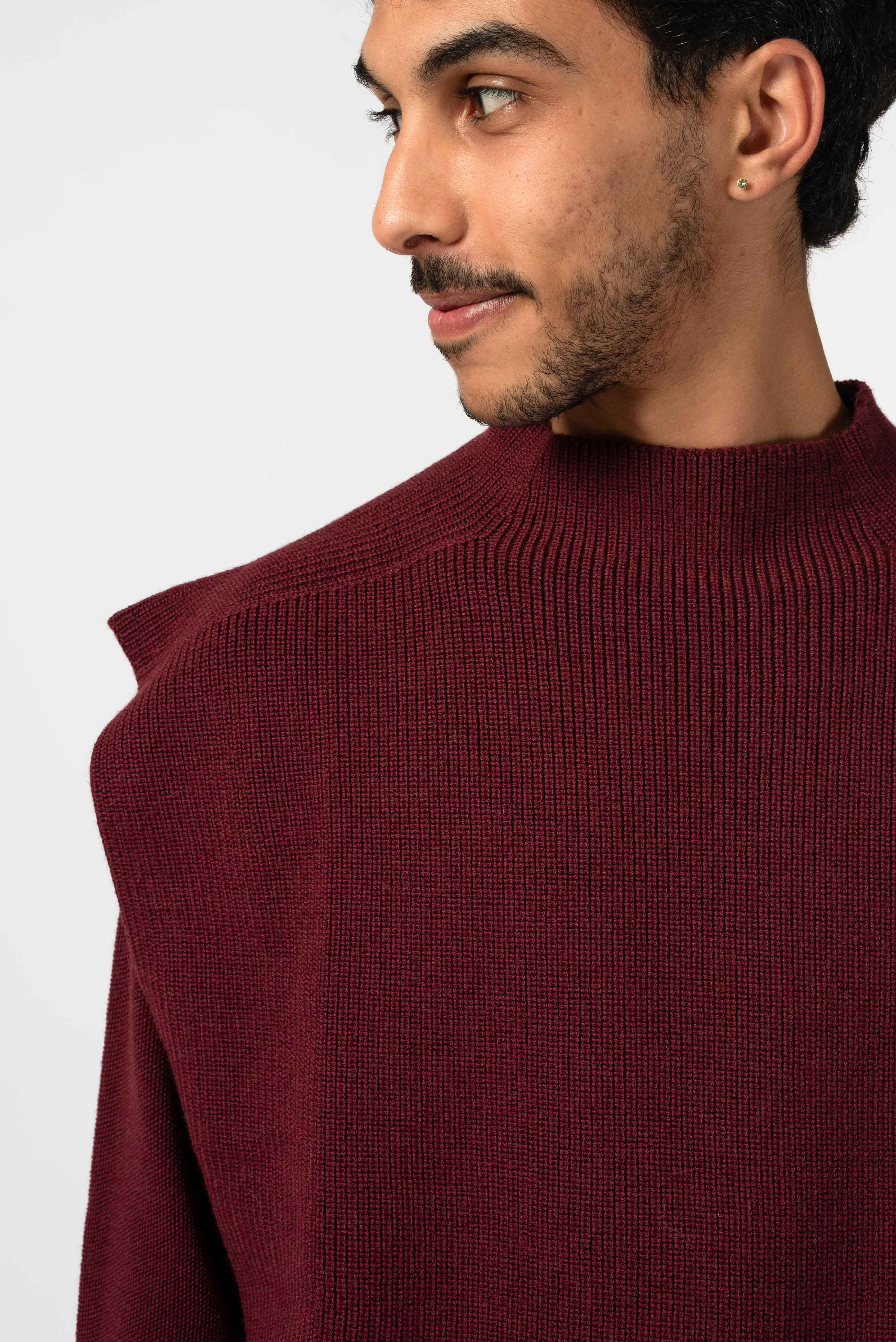NNIstudio - TURTLENECK Strick - Pullunder - Red Mahogany - XS -