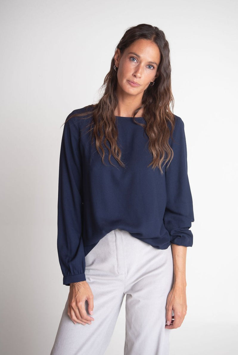 NNIstudio - UP Bluse - Dunkelblau - S -