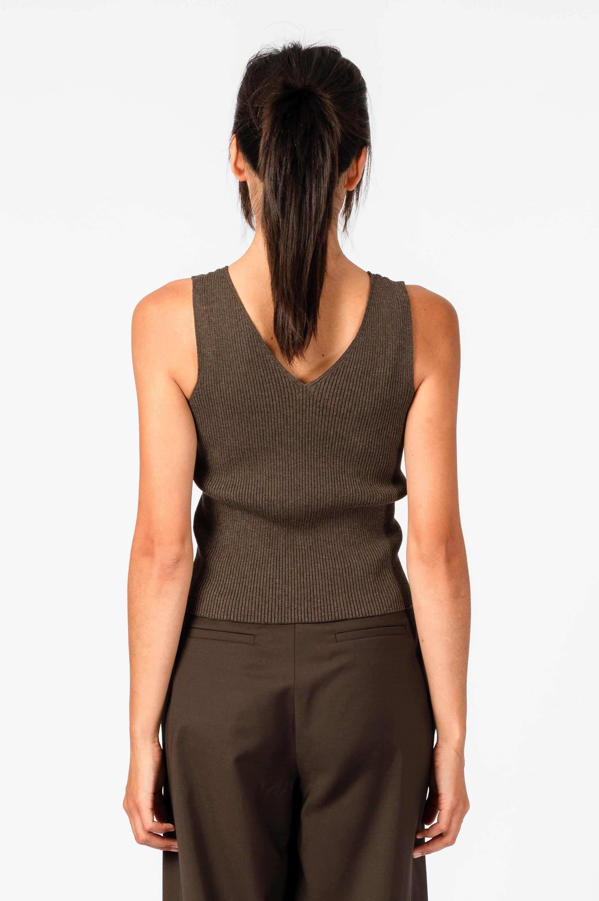 NNIstudio - W Strick-Top - Phantom Black - XS -