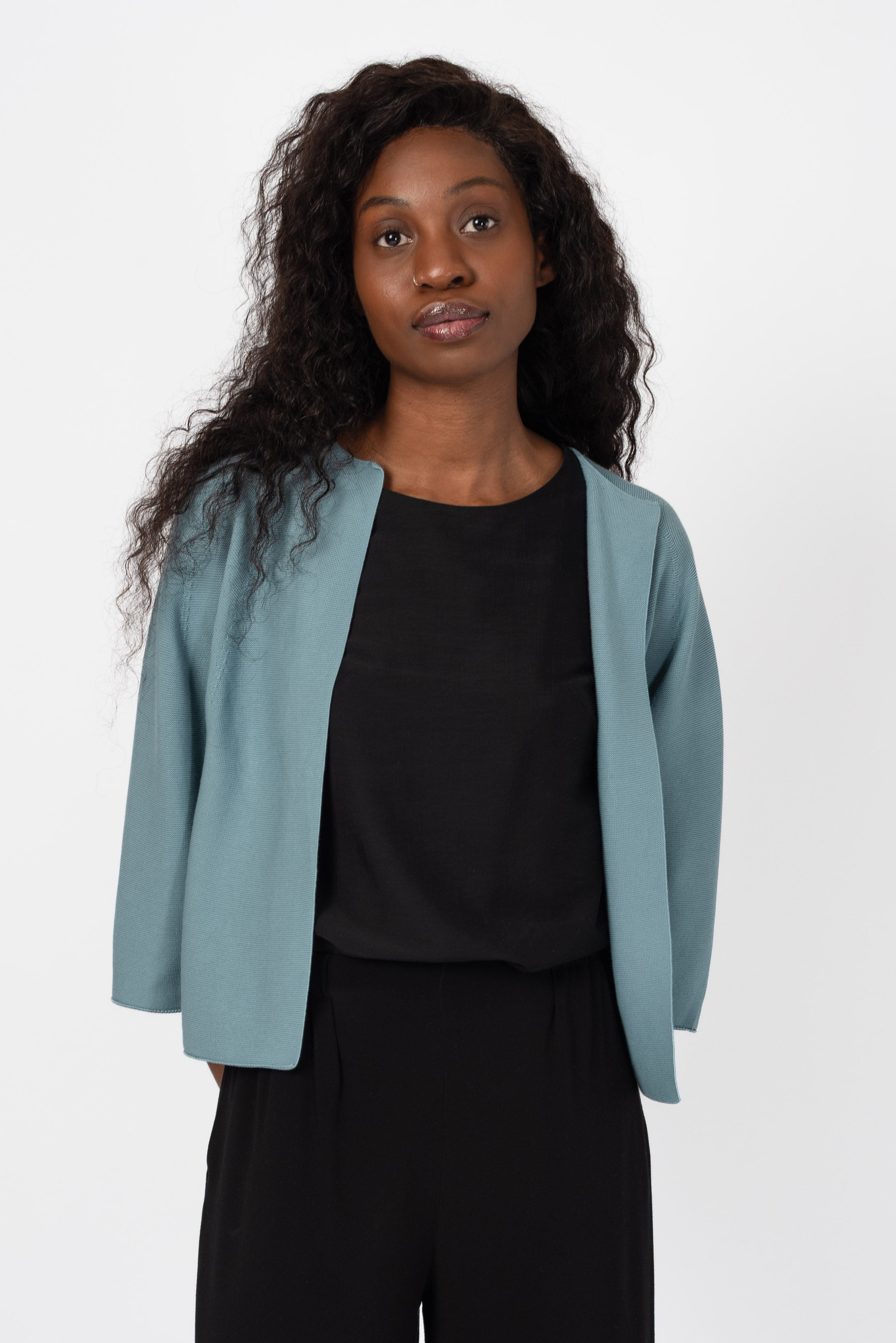 NNIstudio - BOXY Strick - Jacke - Arona Blue - XS - 