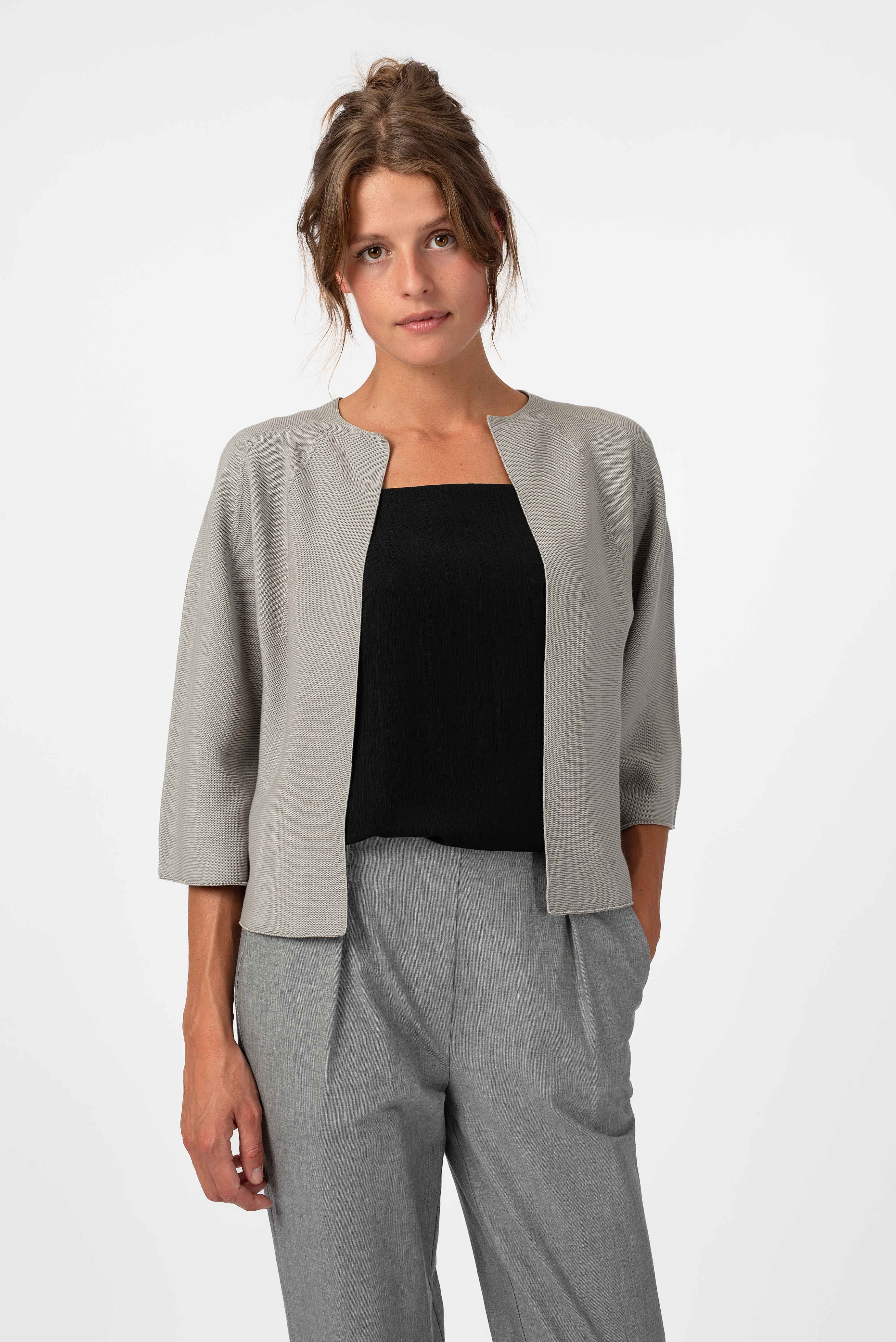 NNIstudio - BOXY Strick - Jacke - Willow Grey - XS - 