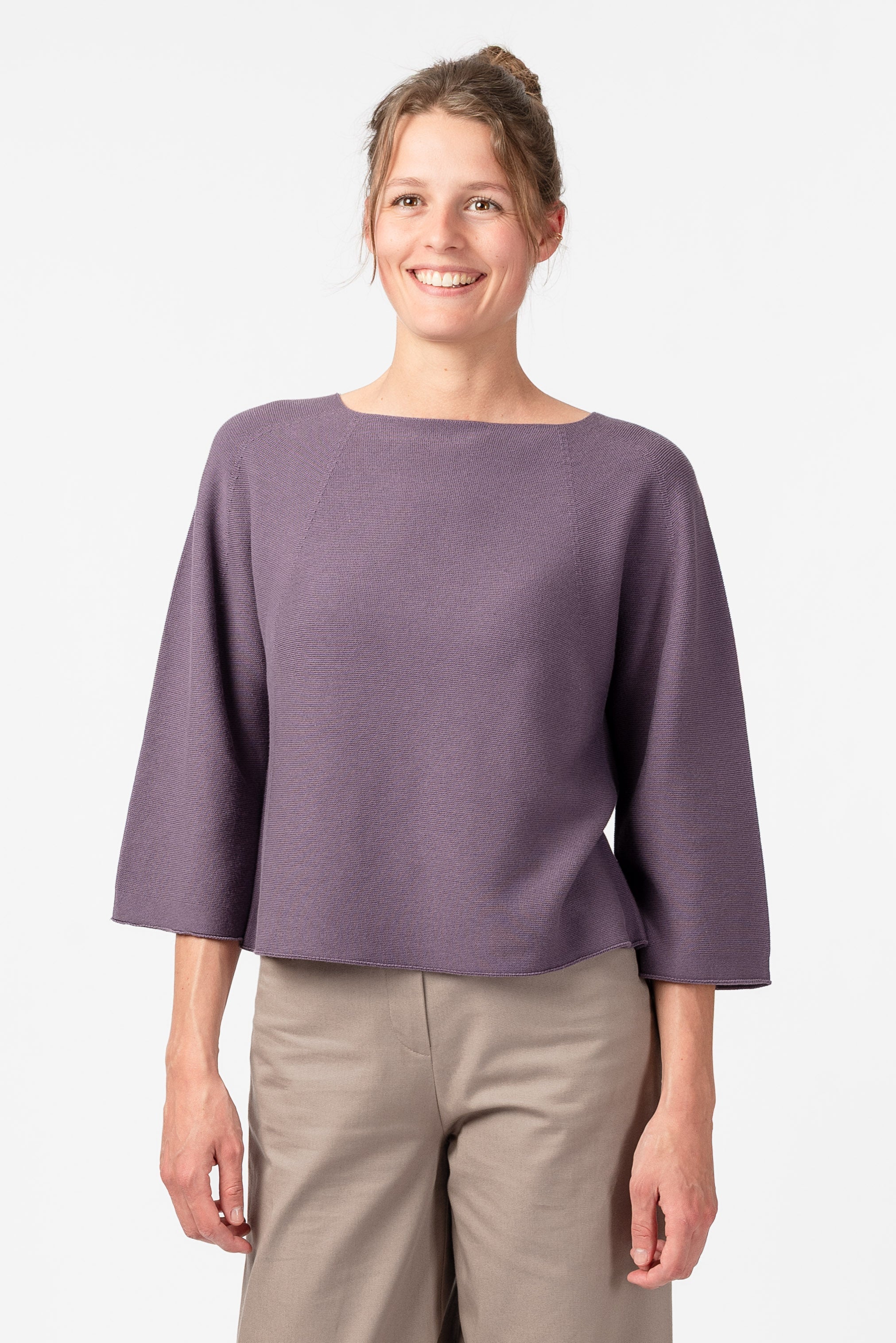 NNIstudio - BOXY Strick - Pullover - Grape Purple - XS - 