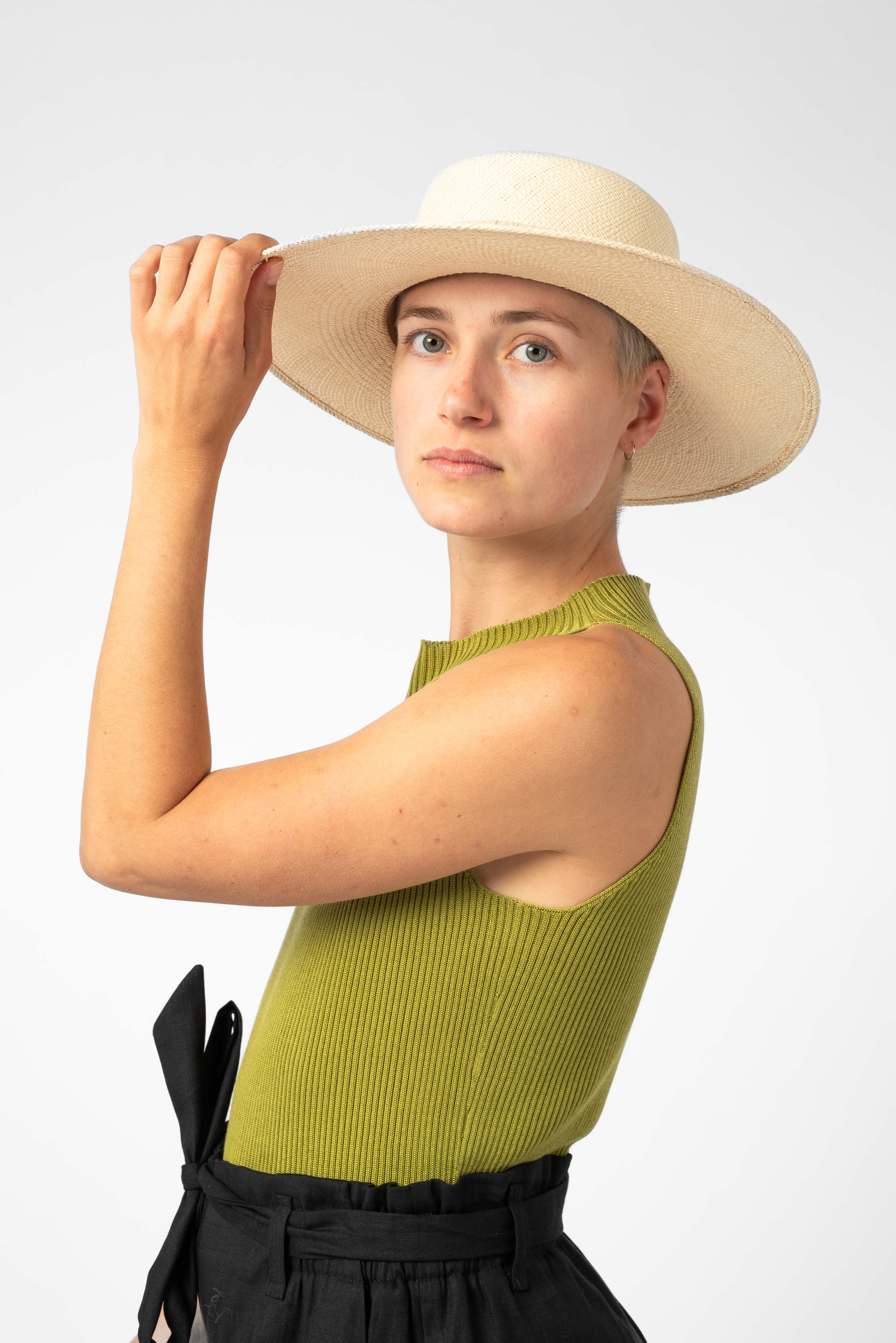 NNIstudio - CAPLINE Strohhut - Sand - S (55 - 56 cm) - 