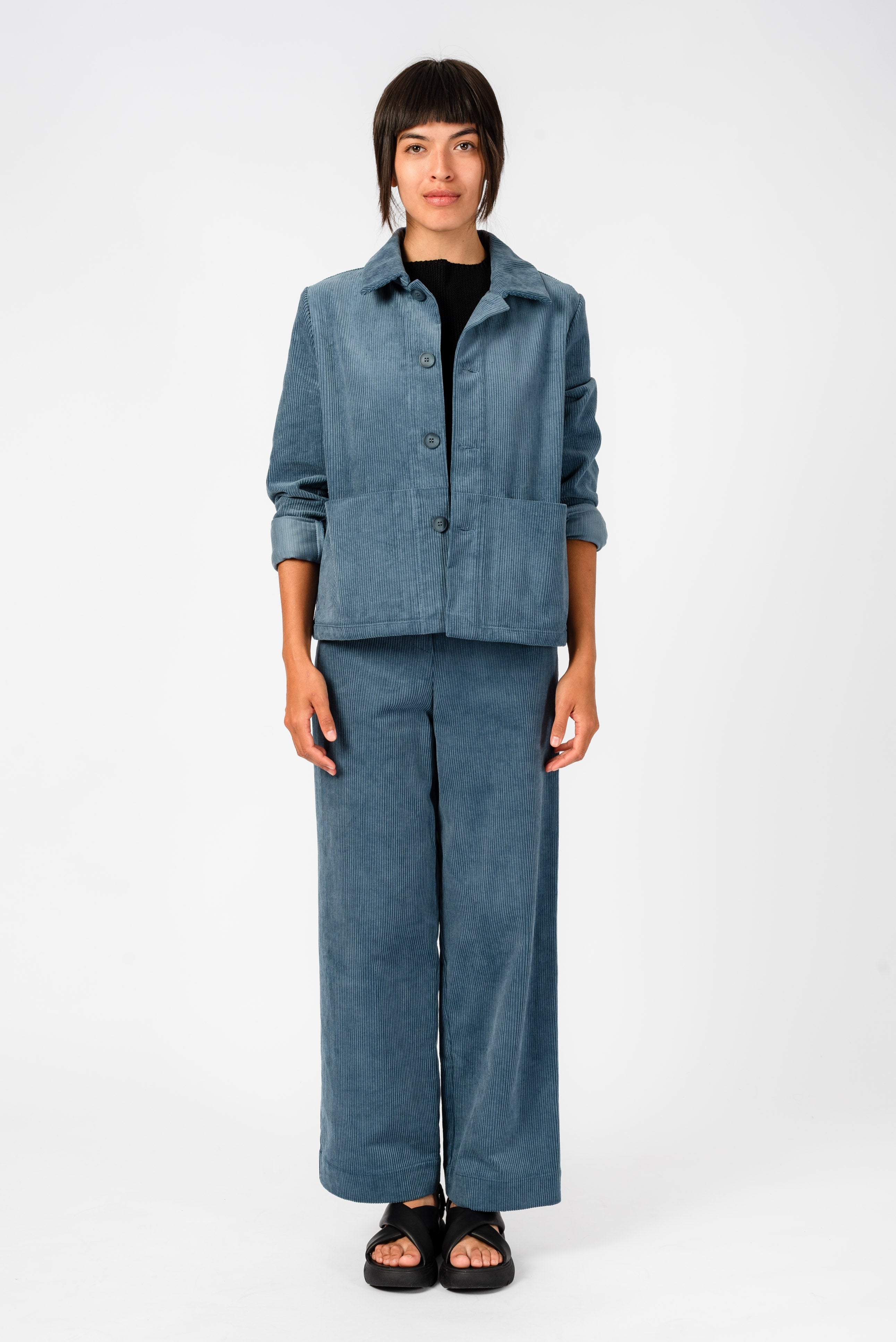 NNIstudio - CARGO 2.5 Kurz-Jacke Cord - Jeans Blue - XS -