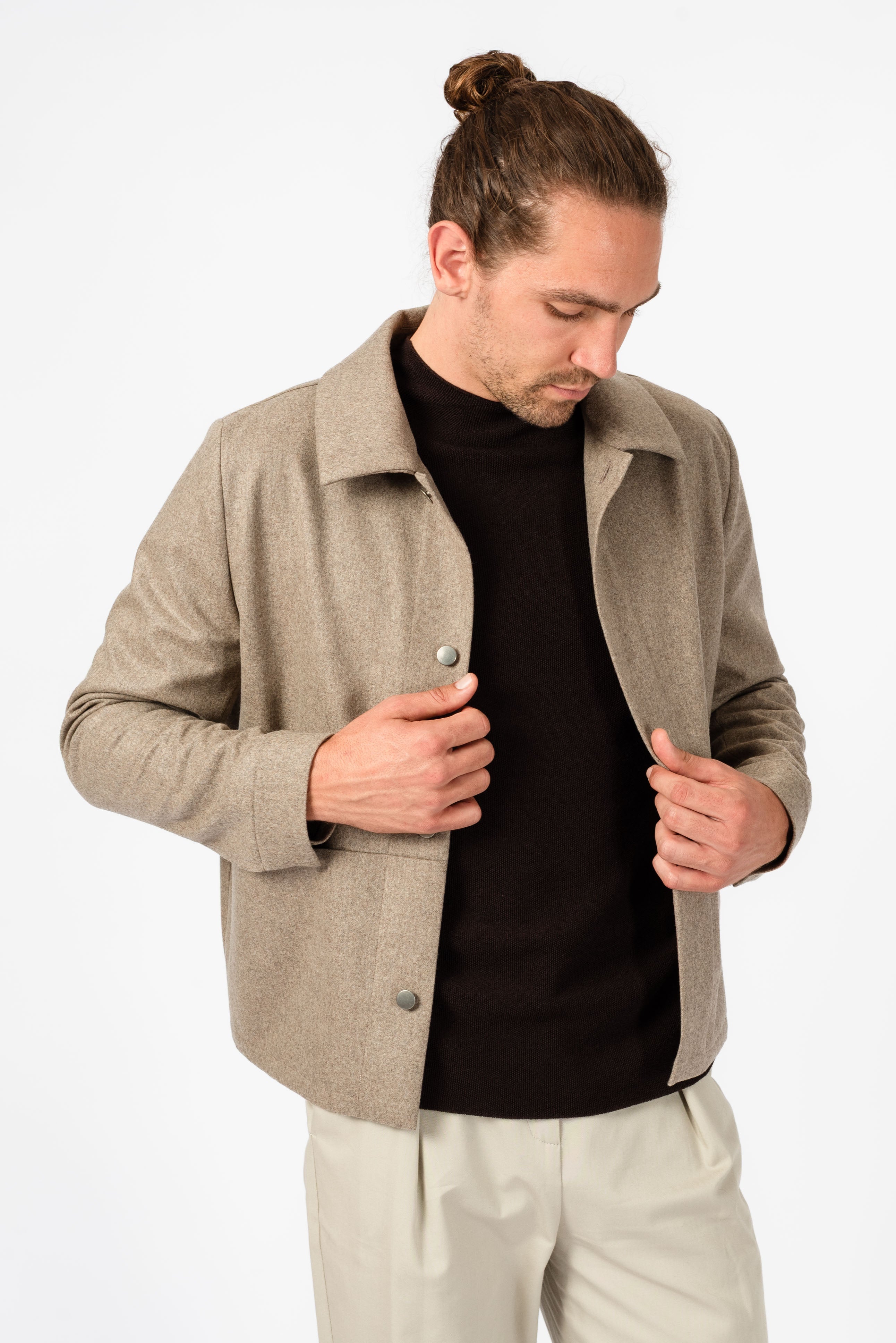NNIstudio - CARGO 2.5 Kurz-Jacke Wool - Nomad Beige - XS -