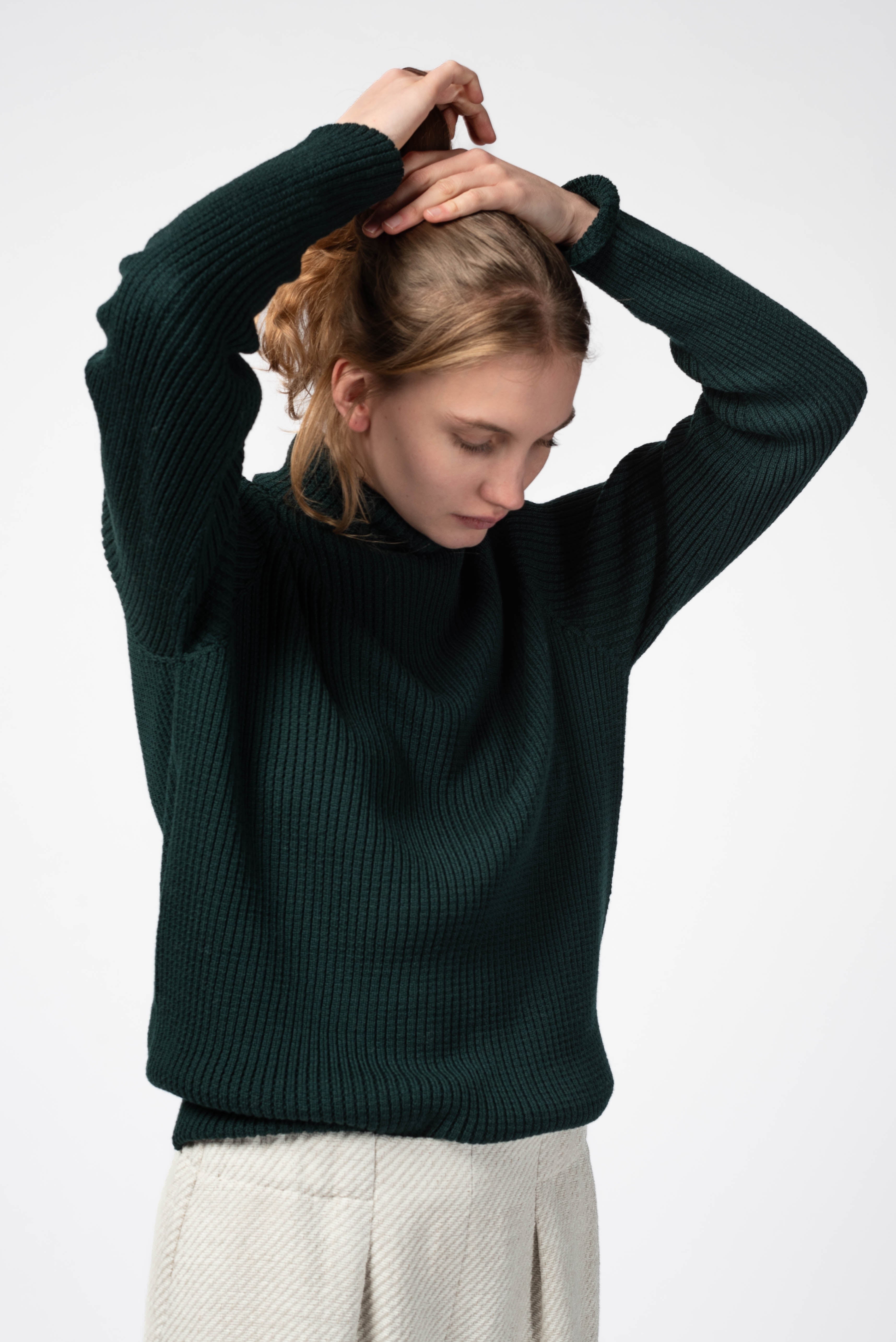 NNIstudio - CHIMNEY Pullover Unisex - Dark Green - XS - 