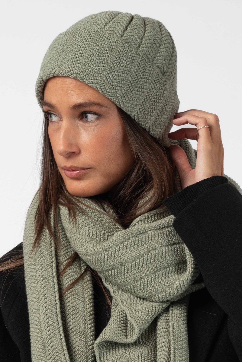 NNIstudio - CHUNKY Beanie Unisex - Palegreen - 