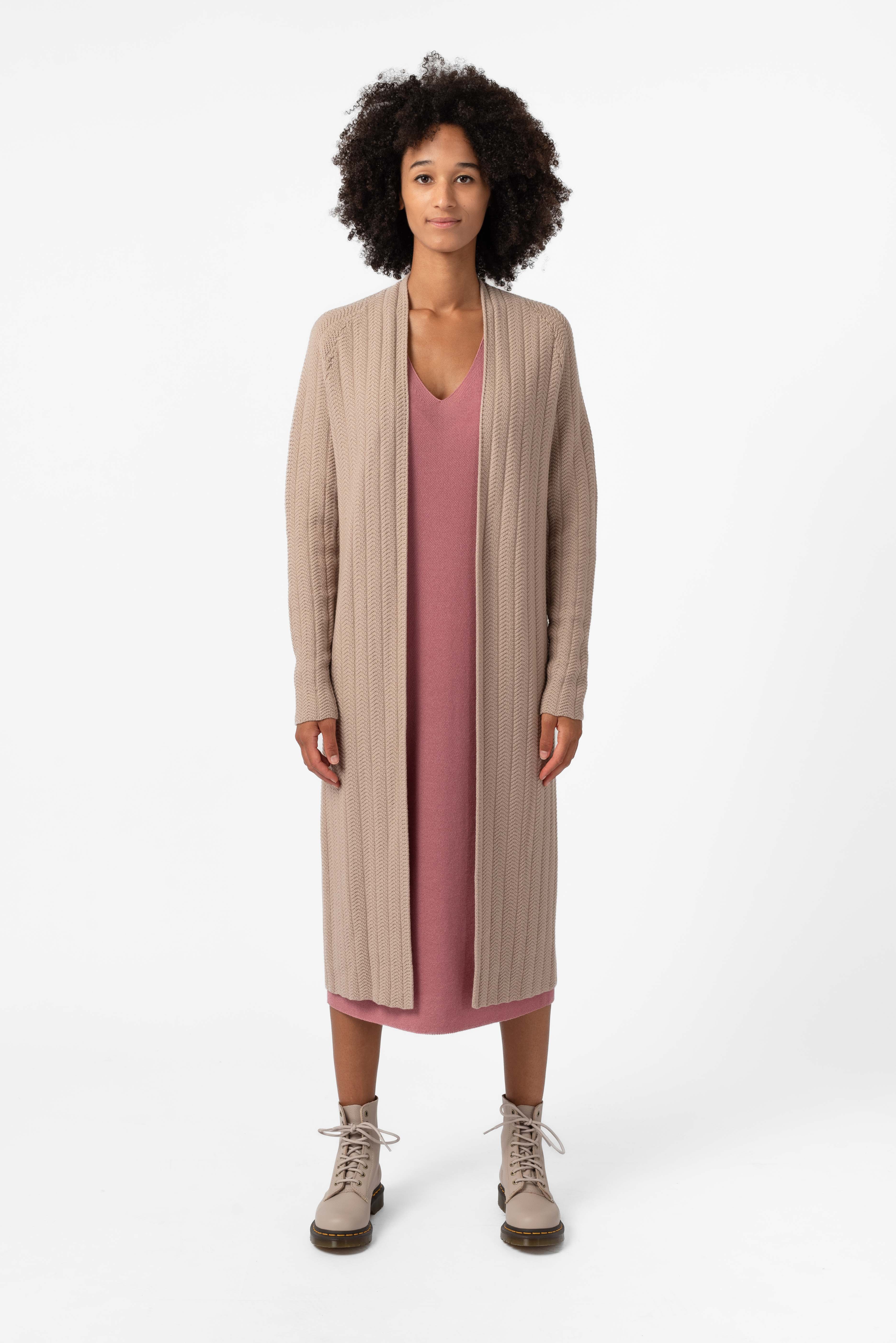 NNIstudio - CHUNKY Strickmantel - Tanne - XS - 