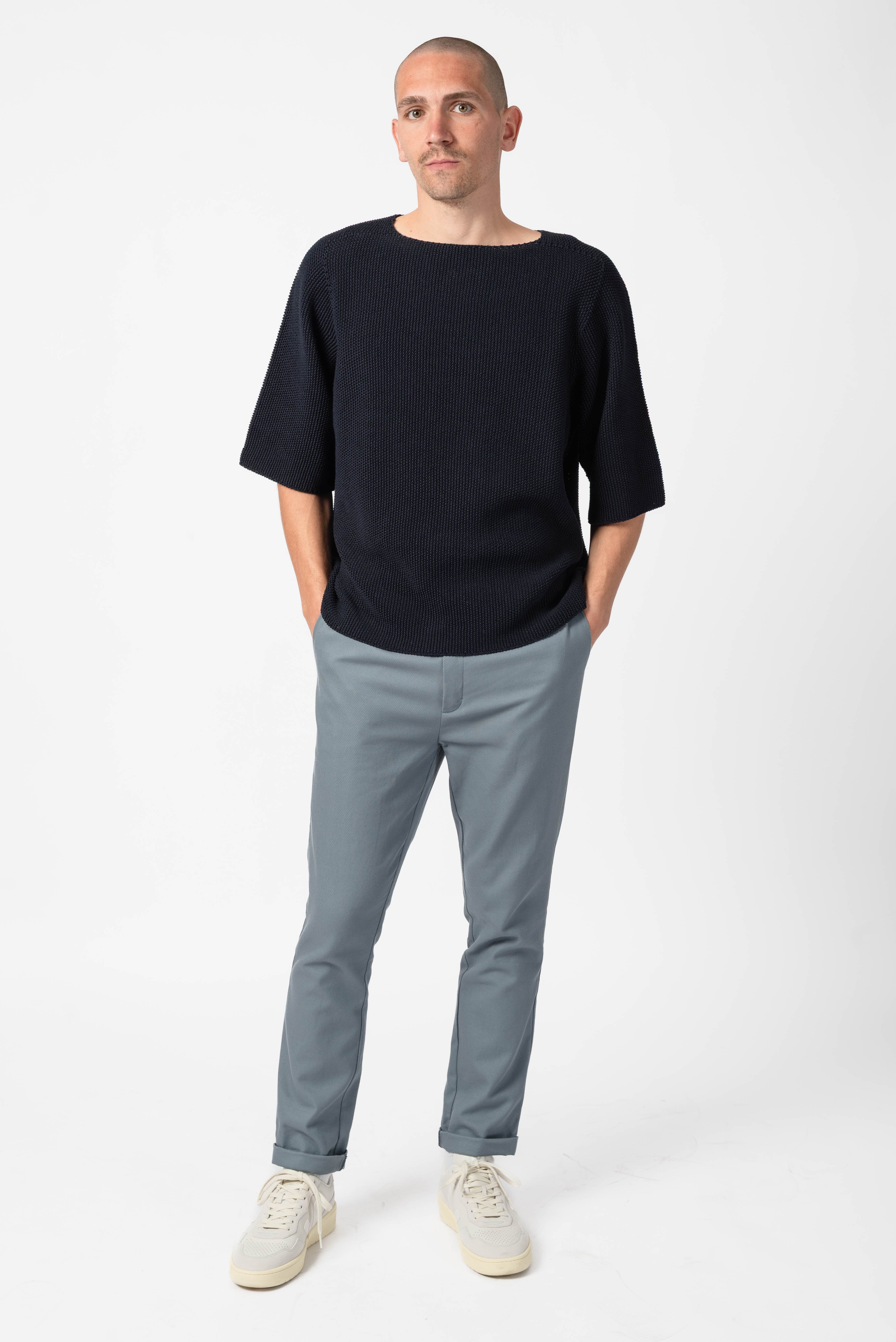 NNIstudio - CLASSIC 2.0 Strick - Shirt - Carbon Blue - XS - 