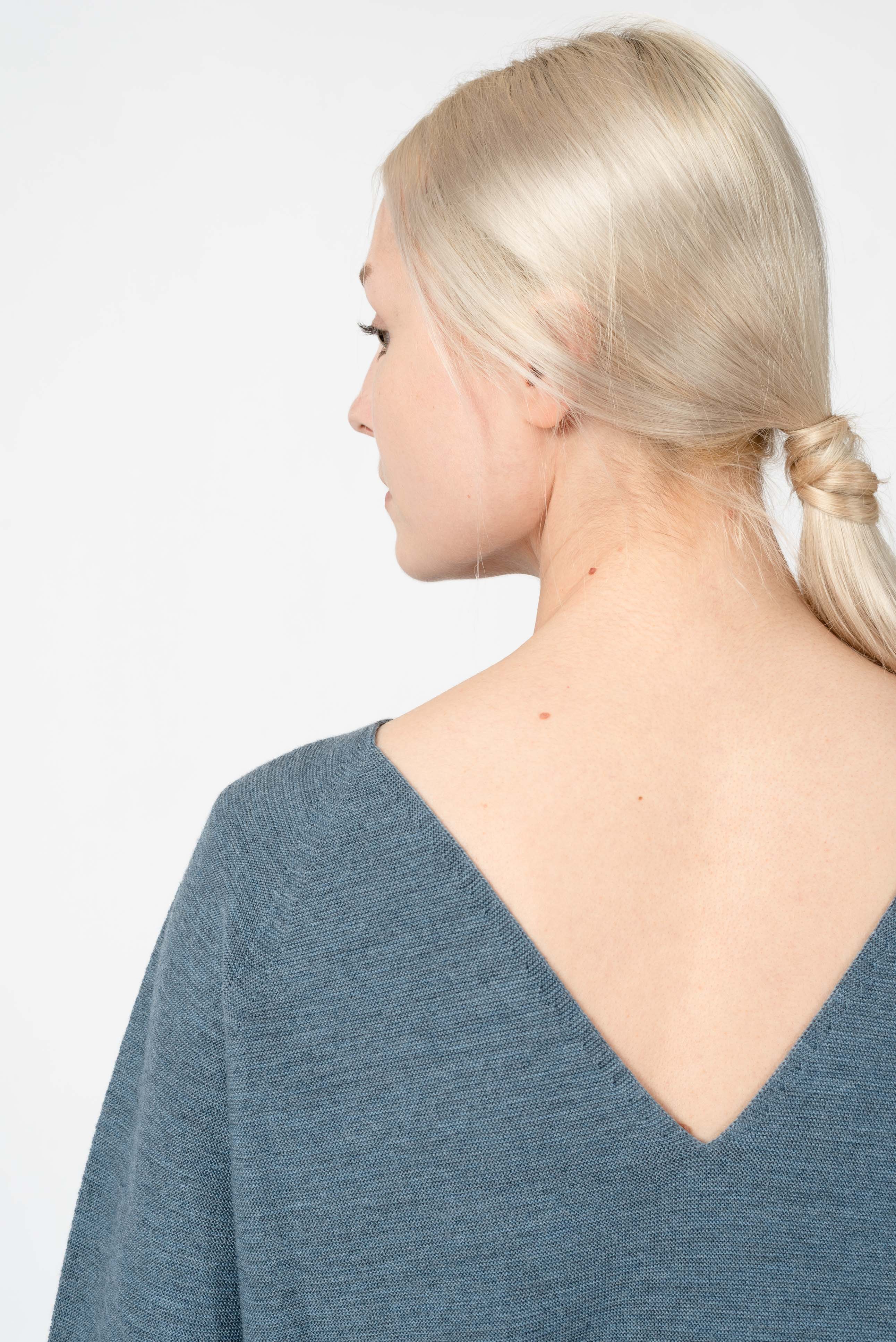 NNIstudio - COZY Strick - Pullover - Dusty Blue Melange (ehem. Sky Blue) - XS - 