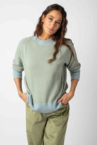 NNIstudio - CREW Pullover Unisex - Hellblau/Lime - XS - 