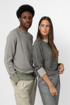 NNIstudio - CREW Pullover Unisex - Palegreen/Lila - XS - 