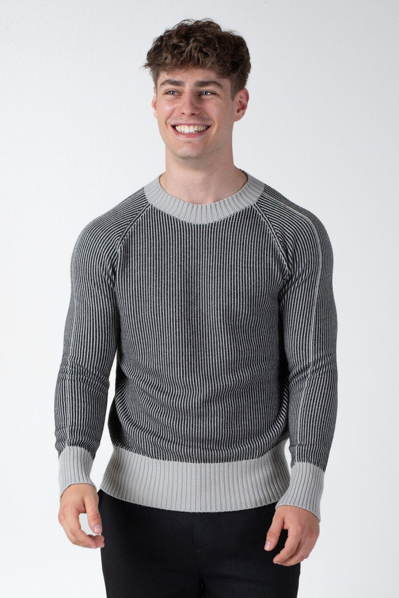 NNIstudio - CREW Pullover Unisex - Stone/Schwarz - XS - 