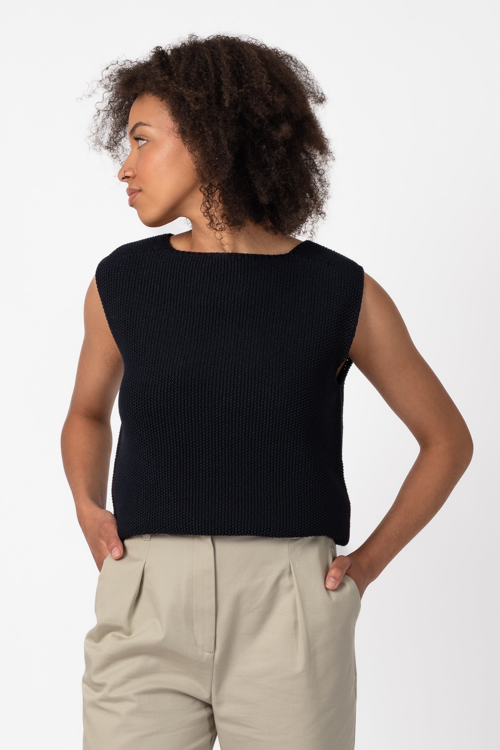 NNIstudio - CRISP Pullunder Unisex - Carbon Blue - XS - 