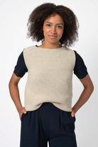 NNIstudio - CRISP Pullunder Unisex - Pearl White - XS - 
