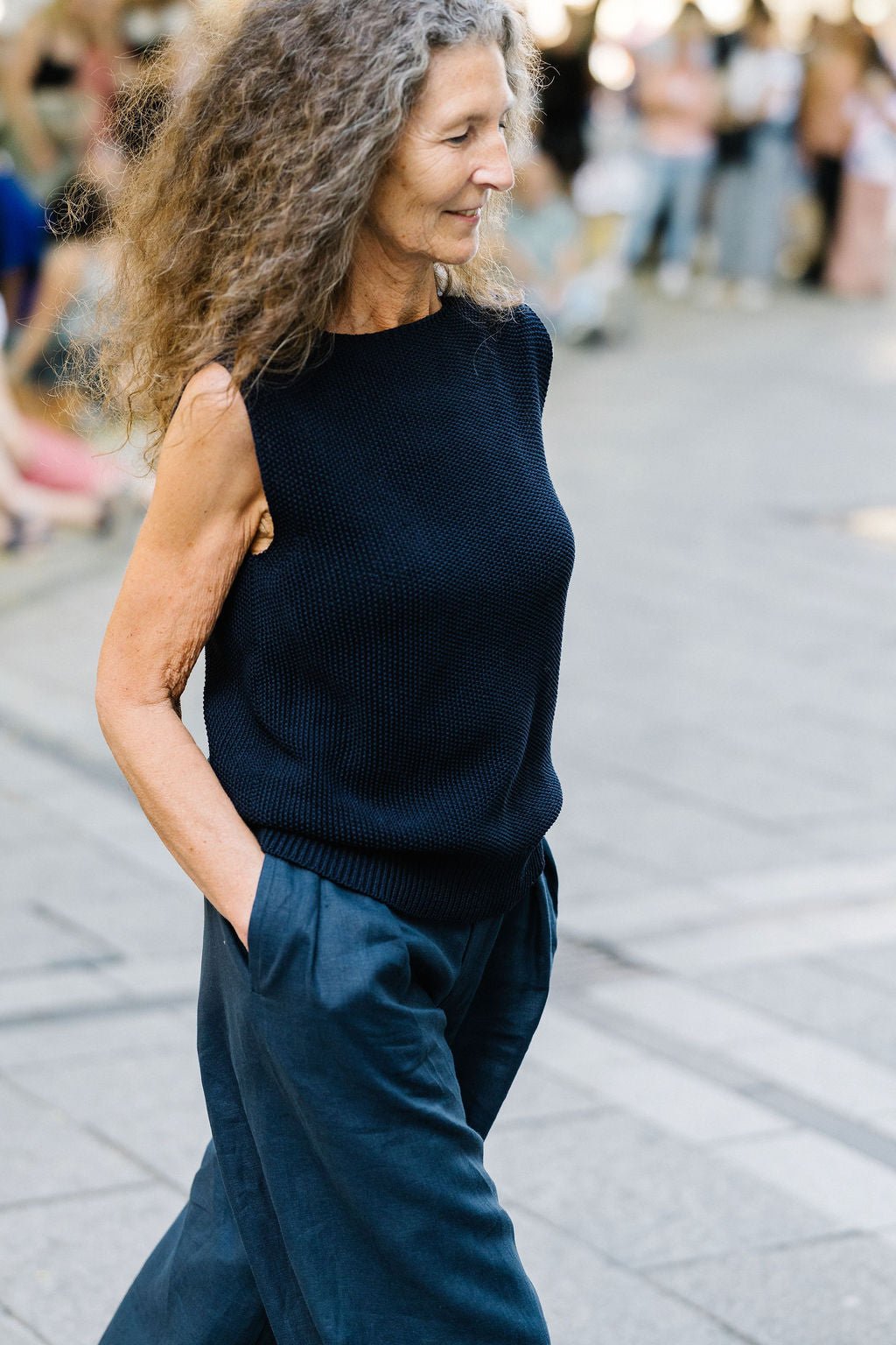 NNIstudio - CRISP Strick - Pullunder - Carbon Blue - XS - 