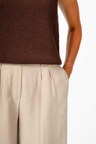 NNIstudio - CRISP Strick-Pullunder - Deep Mahogany Brown - XS -
